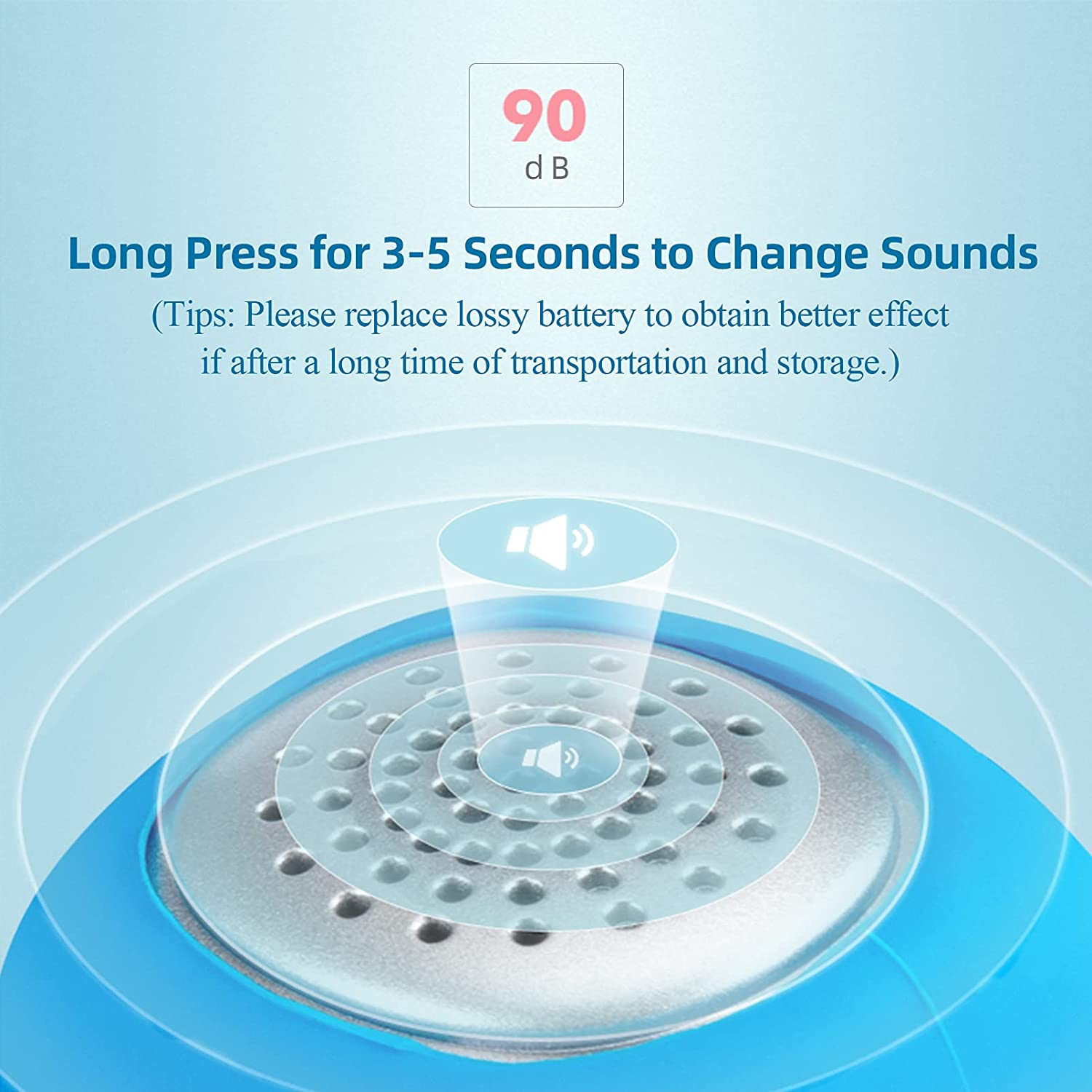 ROCKBROS Electra Bike Bell 90Db Electric Cycling Bells Horn Loud Bicycle Horns Water-Resistant 3 Sound Modes Bike Bells image number 2