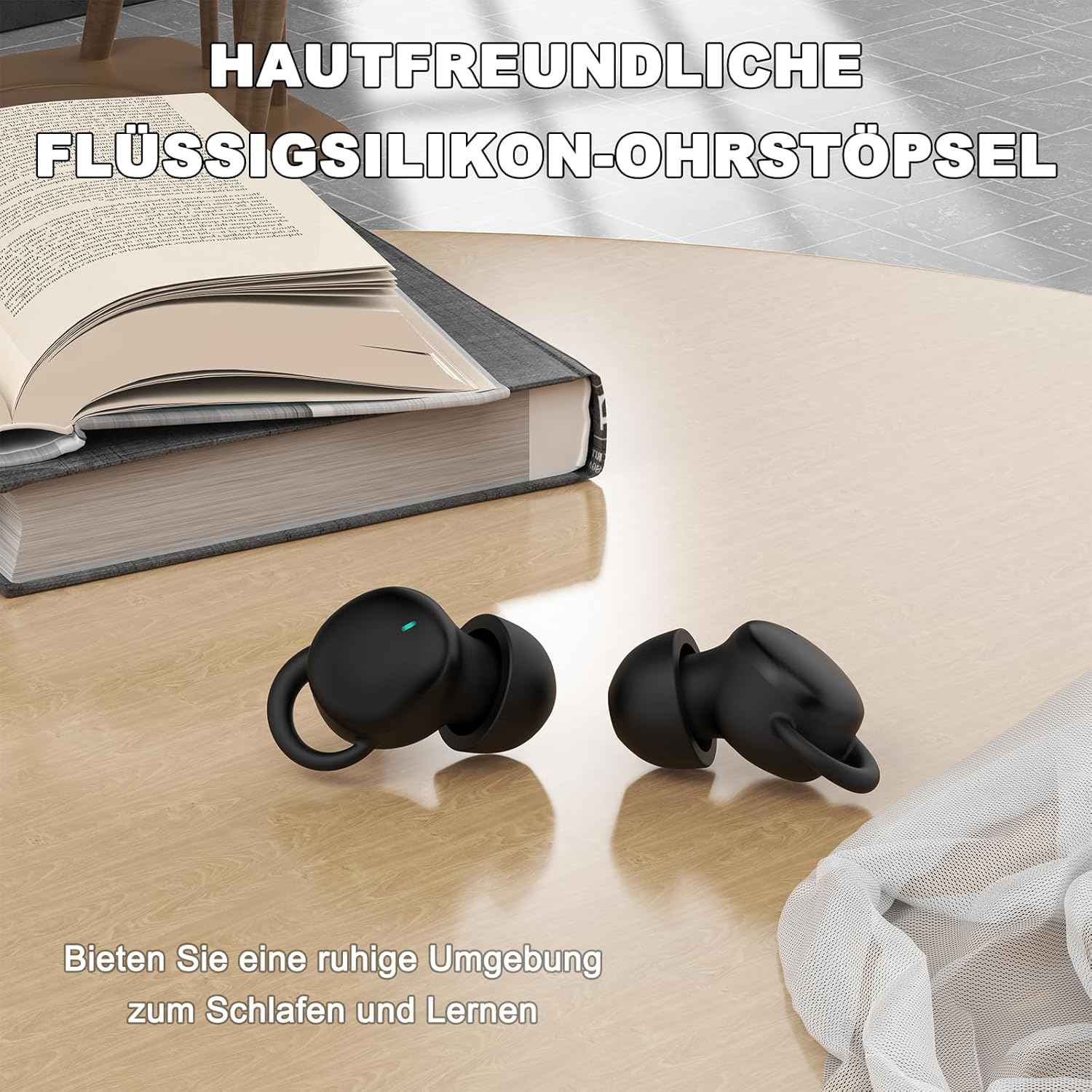 In-Ear Sleep Headphones Bluetooth Wireless Headphones Earplugs for Sleeping Earphones Earphones Wireless Sleepbuds Earbuds Headphones Mini Sleep Headphones for Small Ears Children Side Sleepers - Black image number 2