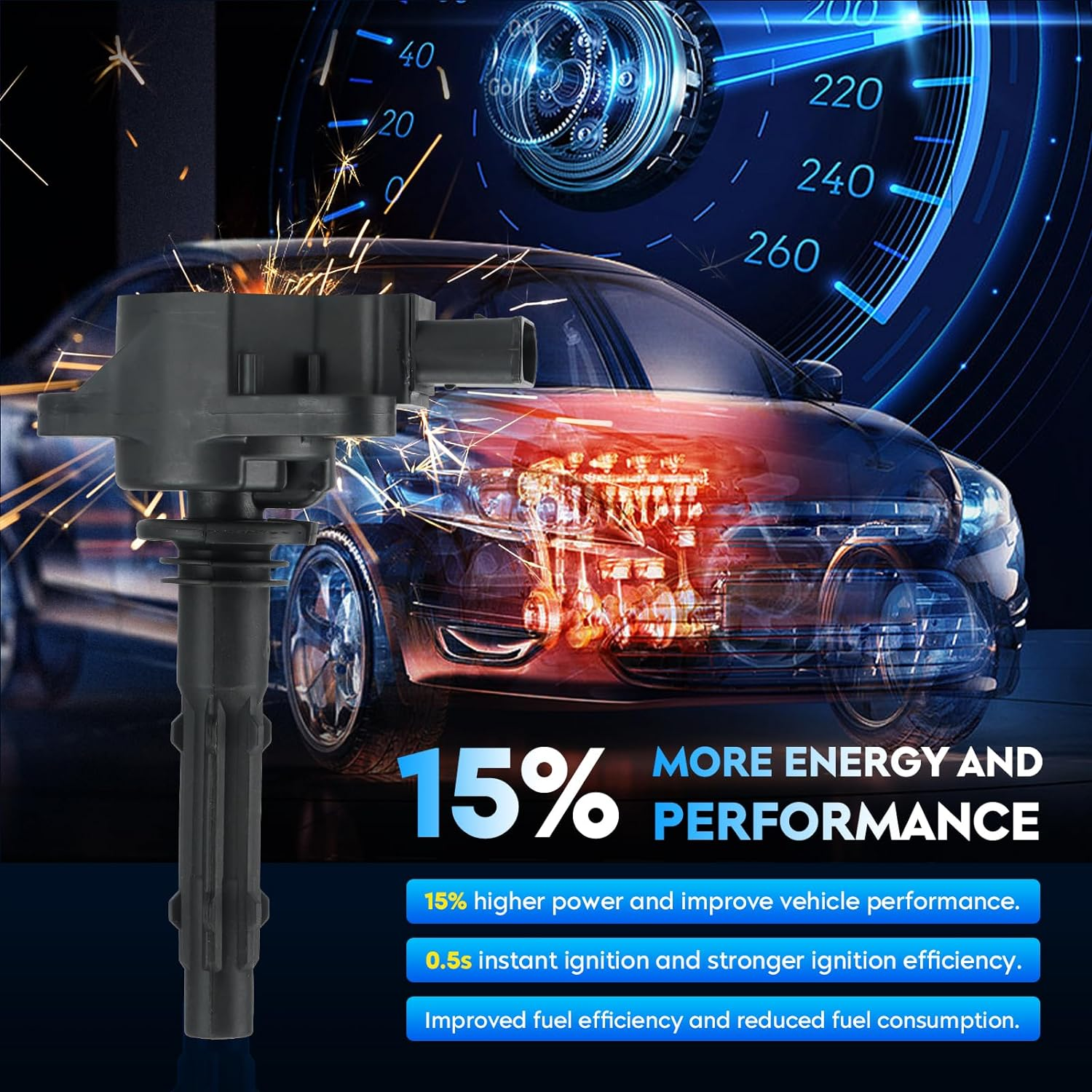 Ignition Coil Pack + Iridium Spark Plugs for Dodge Sprinter 2500 3500 Mercedes-Benz C230 C280 C300 C350 CL550 CLK350 CLK550 CLS550 E350 E550 G550 GL450 GL550 GLK350 ML350 ML450 ML550 R350 S400 S550 image number 6