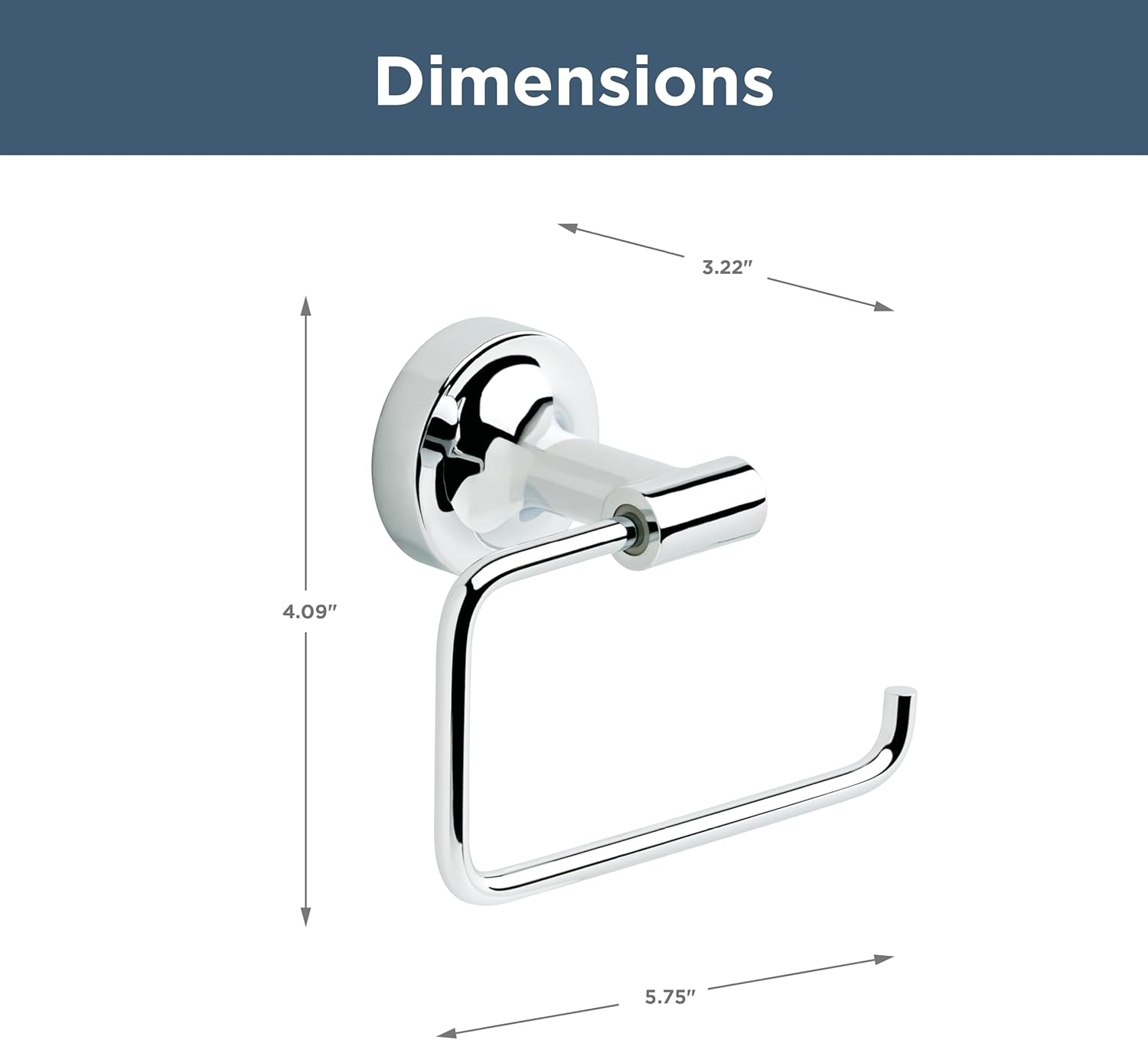 Franklin Brass VOI50-PC Voisin Toilet Tissue Paper Holder, Polished Chrome image number 6