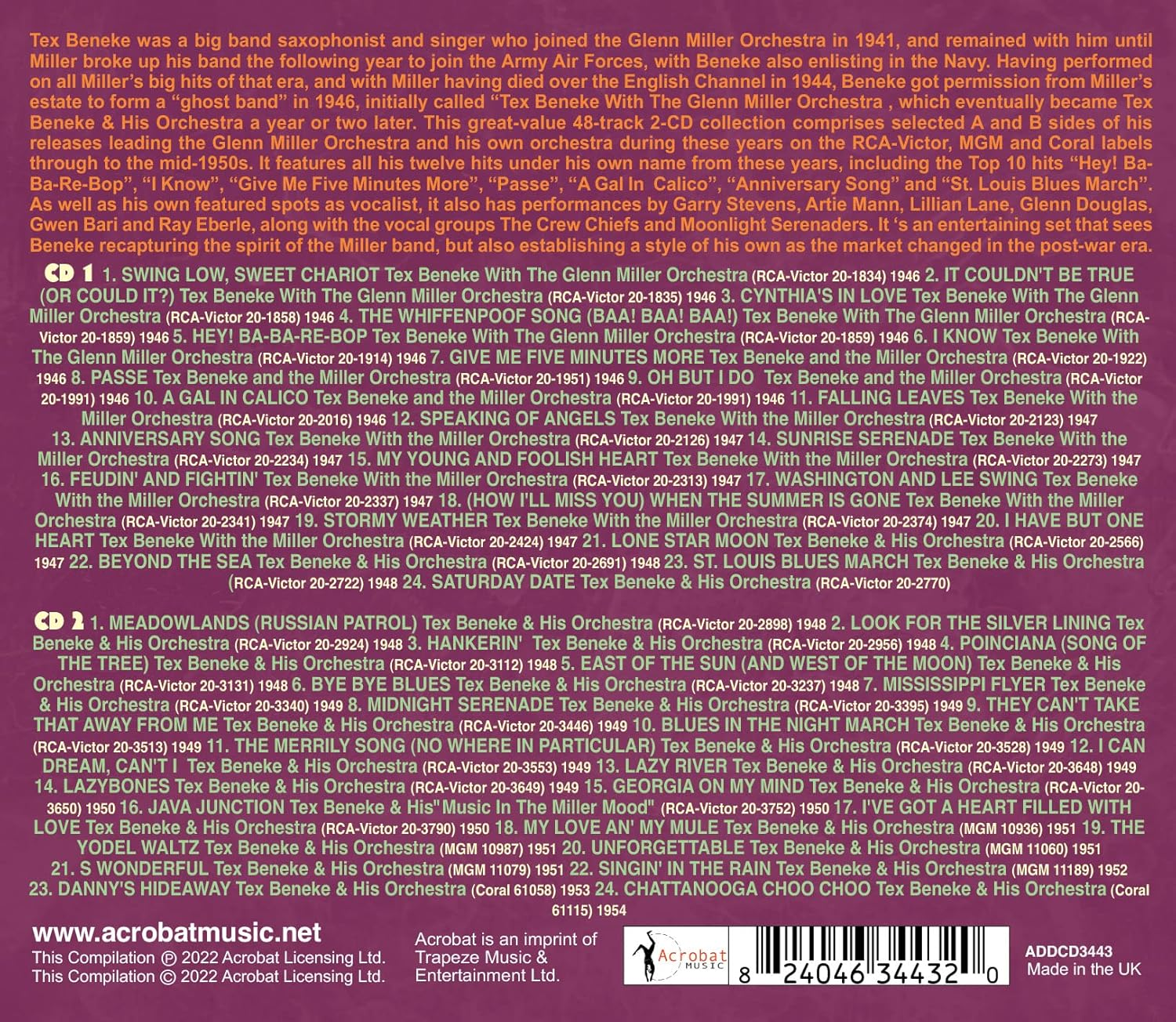 Hey Ba-Ba-Re-Bop - the Singles Collection 1946-54 image number 1