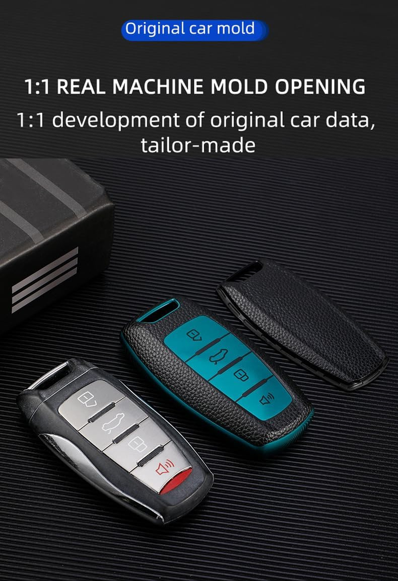 Ontto Car Key Fob Cover Keyring Fit for Great Wall Haval Hover H1 H4 H6 H7 H9 F5 F7 H2S GMW Coupe Key Case TPU Smart Key Shell Holder Bag Keychain Protector Decorative Accessories - Green image number 6