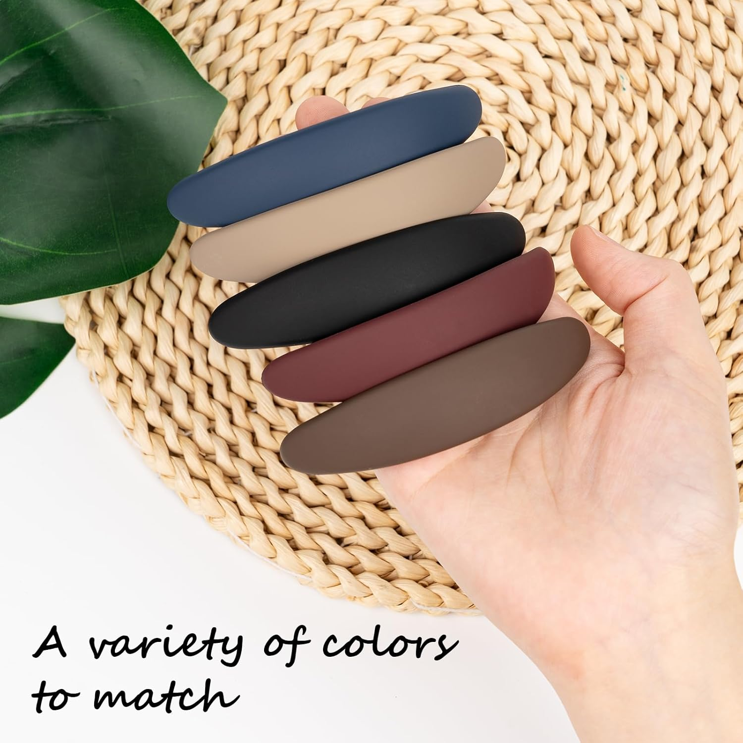 Pack of 5 Hair Clips, Hair Clips, Women'S Thin Hair, Automatic Large Classic Hair Clips, French Hair Clip, Tortoiseshell Hair Clips, for Fine Hair and Medium Thick Hair image number 1