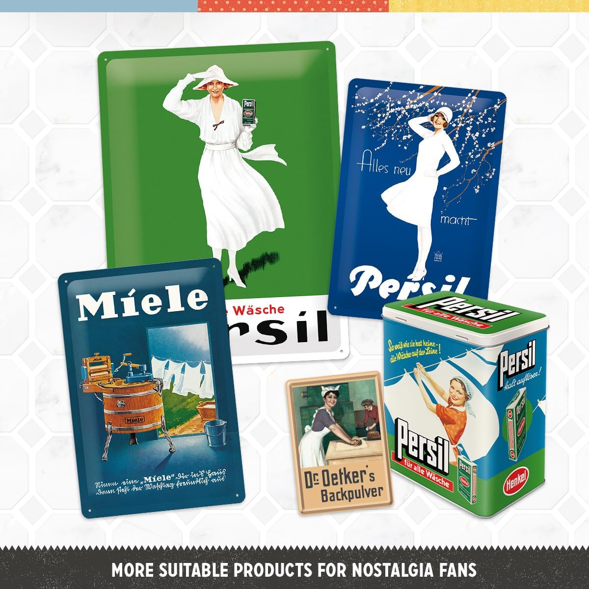 Nostalgic-Art Persil &ndash; Laundry on a Line &ndash; Gift Idea for Nostalgia Fans, Metal, Vintage Design, 3 L image number 4