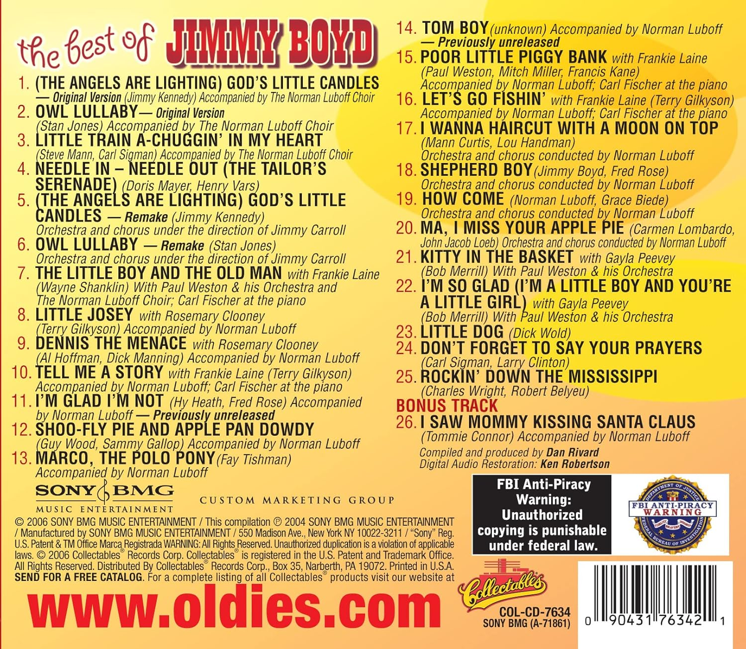 Best of Jimmy Boyd image number 1