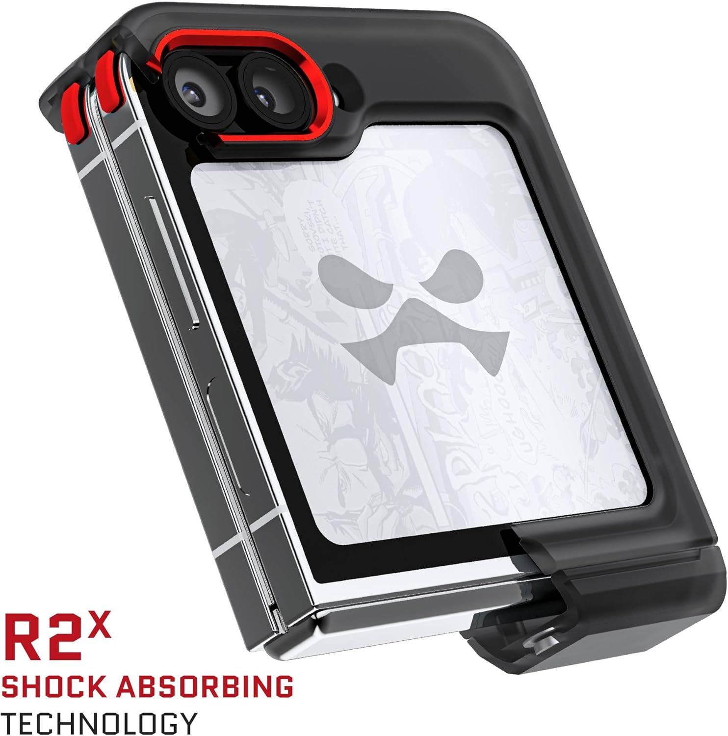 Ghostek Covert Clear Galaxy Z Flip 6 Case with Built-In Kickstand and Full Hinge Protection Shockproof Protective Phone Cover Designed for 2024 Samsung Galaxy Z Flip6 (6.7") (Smoke) image number 5