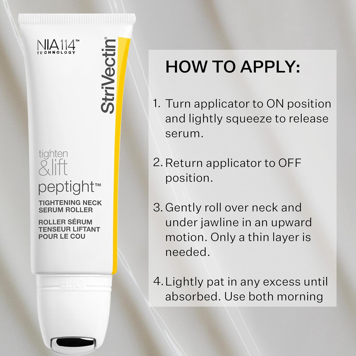 Strivectin Peptight&trade; Tightening Neck Serum Roller (1.7 Oz, 50Ml)|Tightening and Firming Neck & D&eacute;collet&eacute; Lines, Visibly Reducing Sagging and Crepey Skin for Smooth Healthy Looking Skin image number 3