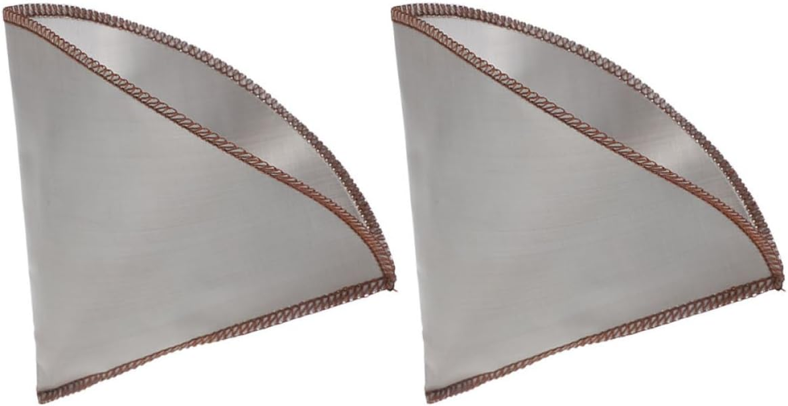 2Pcs 304 Stainless Steel Coffee Making Filter Mesh Reusable Fine Hand Drip Coffee Filter for 1-4 Cups Home Brewing Espresso Accessories image number 3