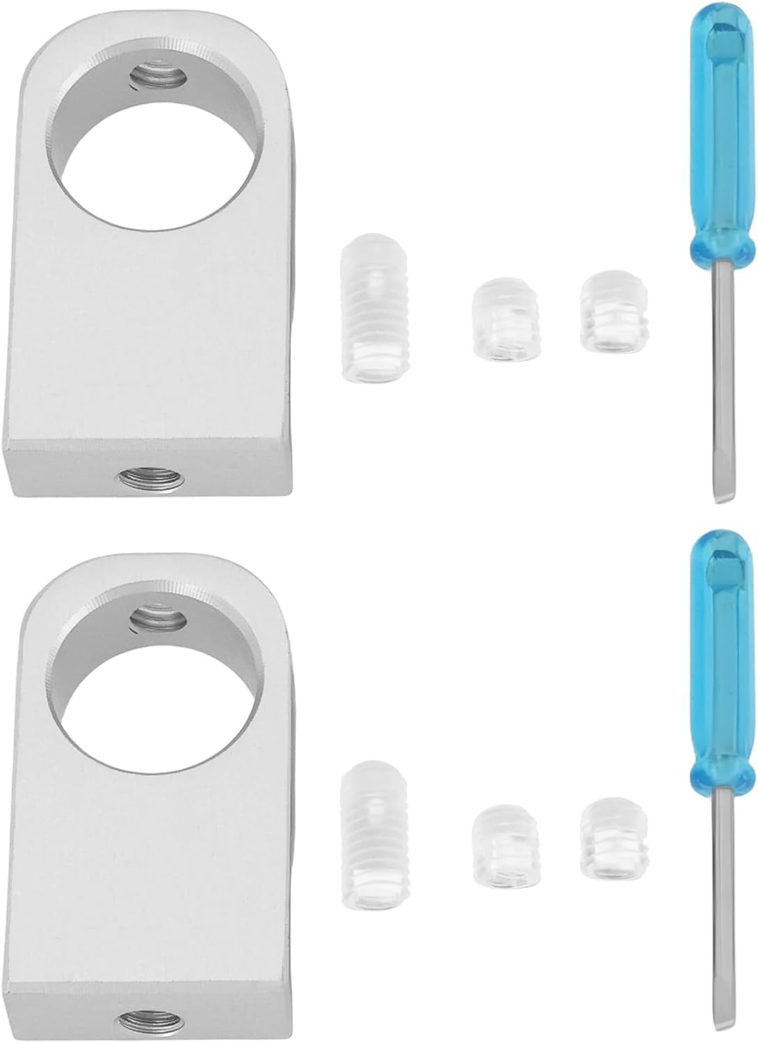 SING F LTD 2Pcs Aluminum Alloy Pipe Holder Clamp Distance 13Mm Aperture 18.5Mm for Aquarium Inlet and Outlet Pipes, M image number 1