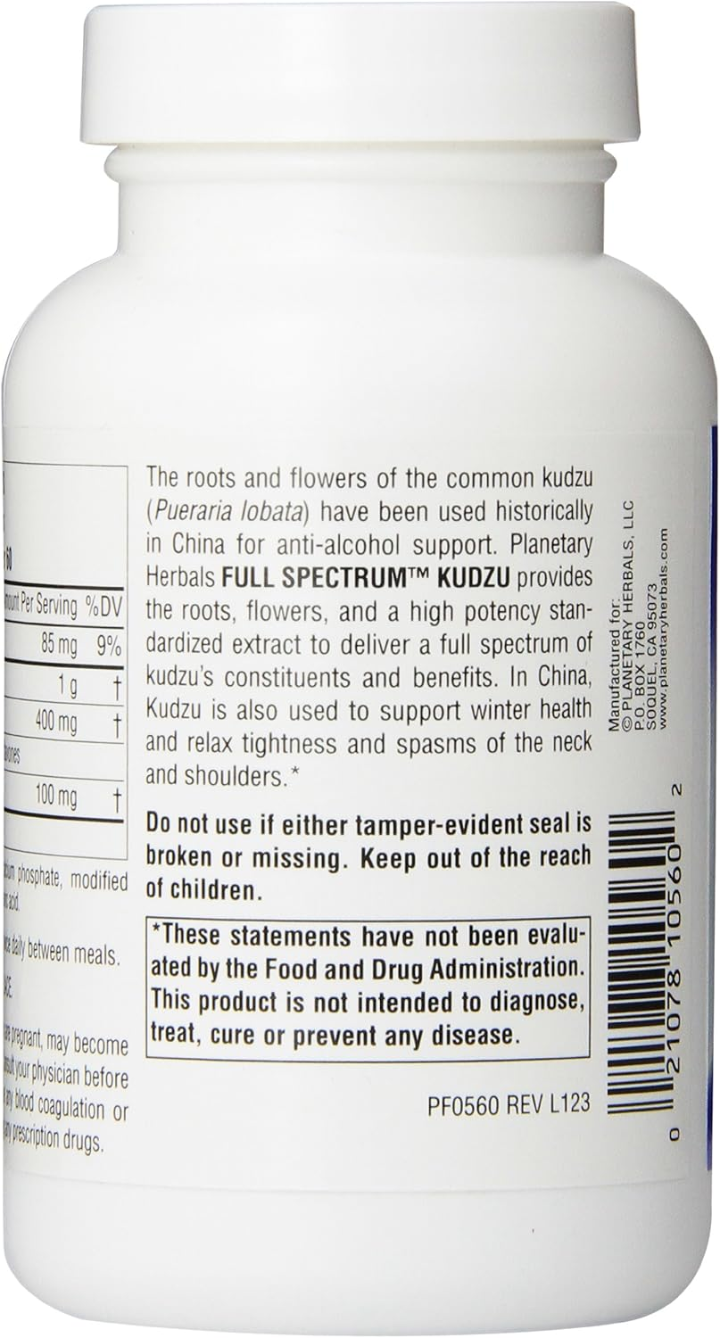 Planetary Herbals - Kudzu Full Spectrum 750 Mg. - 120 Tablets image number 3