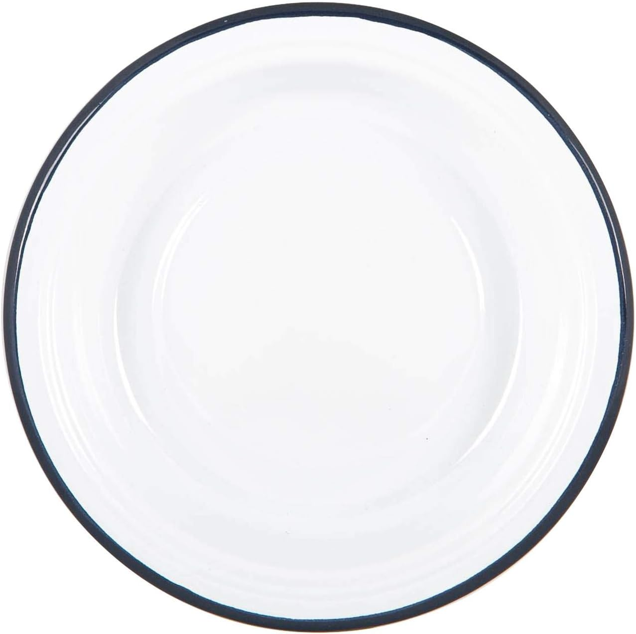 Argon Tableware White Deep Bowls - 19Cm - Pack of 6 - Blue Metal Enamel Cereal Lightweight Camping Serving Bowls for Snacks, Pasta, Cereal, Salad image number 5