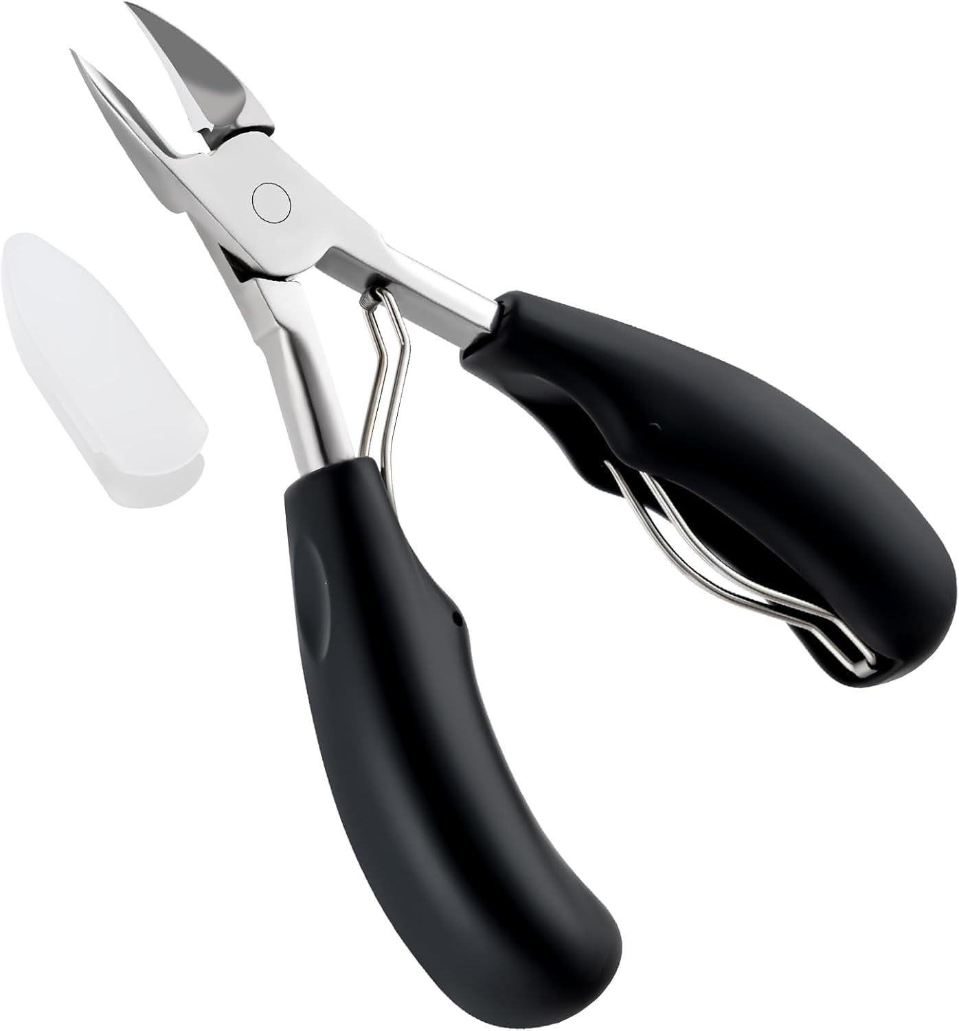 Cuticle Trimmer for Thick & Ingrown Nails - Stainless Steel Pedicure Tool with Sharp Curved Blade - Ingrown Toenail Treatment for Men, Women, Seniors - Podiatrist-Recommended Foot Care Kit（Black） image number 1