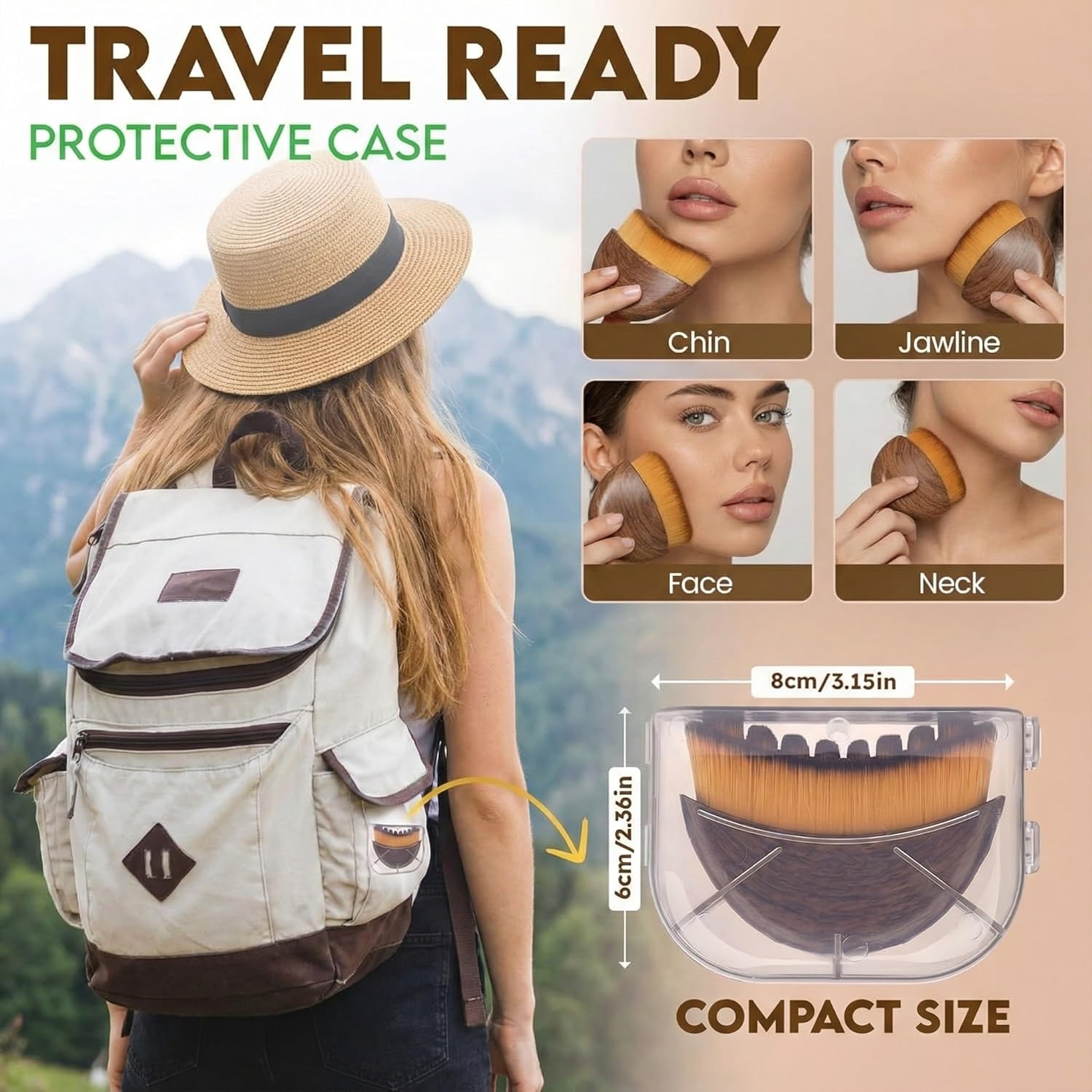 IMTKOOCO Lymphatic Contour Face Brush Facial Dry Brush - Lymphatic Drainage Massager Soft Dry Brushing Beauty Tool for Jawline Chin and Facial Sculpting Precisely Fit and Relieve Fatigue Face Brush image number 4