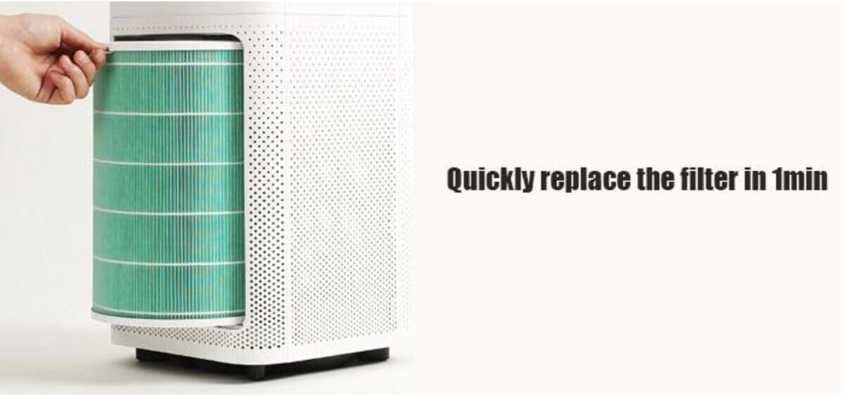 Ideer Life Xiaomi Mi Air Purifier 4 True HEPA Replacement Filter, 3-In-1 H13 Grade True HEPA Filter Replacement, Compare to Part No. Mi Air Purifier 4 Only (Not for Xiaomi 4 Lite, 4 Compact, 4 Pro)