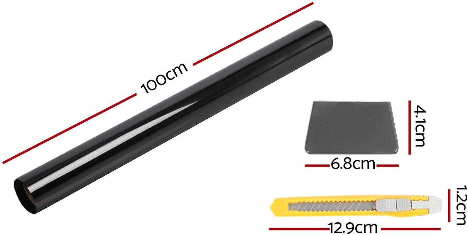 Giantz Window Film, 5% VLT 100Cm X 30M Blackout Windows Tint Privacy Films Roll Screen Insulation Sun Shade Cover Sticker Home Room Office Car Tinting Tools, with Plastic Protector image number 4