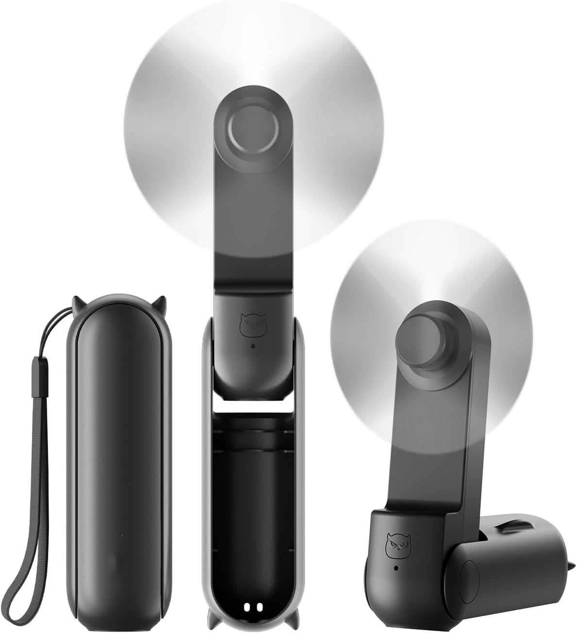 Portable Handheld Fan, Foldable Small Fan, Mini Hand Held Fan with USB Rechargeable 2000Mah Battery, Eyelash Fan for Girls, Travel for Women, Outdoor, HZ001 (Pink)