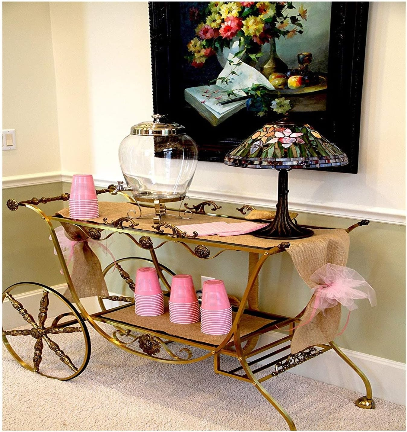 Natural Burlap Garland, 100% Made of Natural Burlap, Great for Small Upholstery Projects, Birthday Banners, Outdoor Parties, for DIY Arts and Crafts of All Types - Brown (12Cmx9M) image number 1