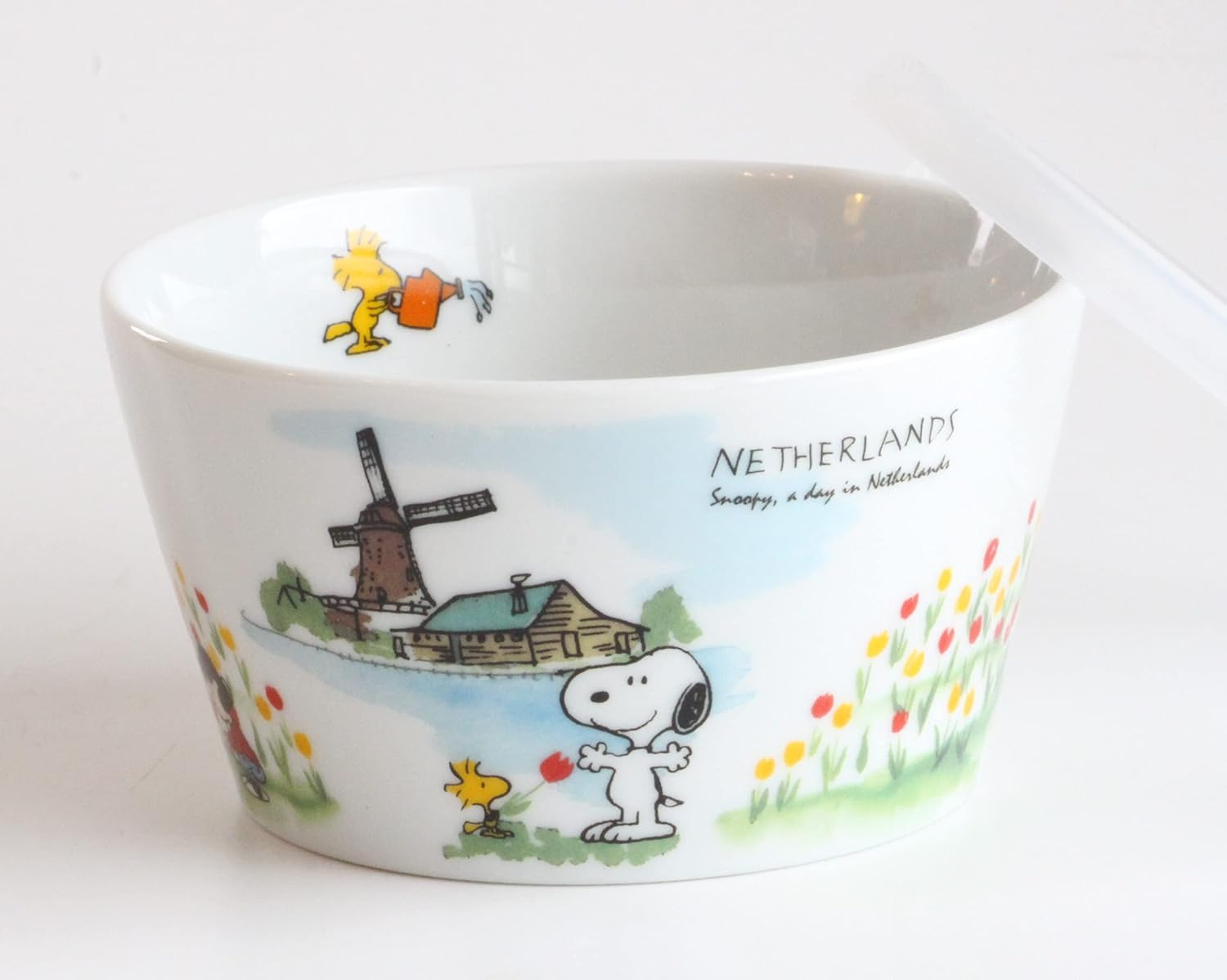 Simizu Pottery Bowl with Lid Hawaii Netherlands 280Ml Snoopy World Travel Series 2 Pattern Set image number 2
