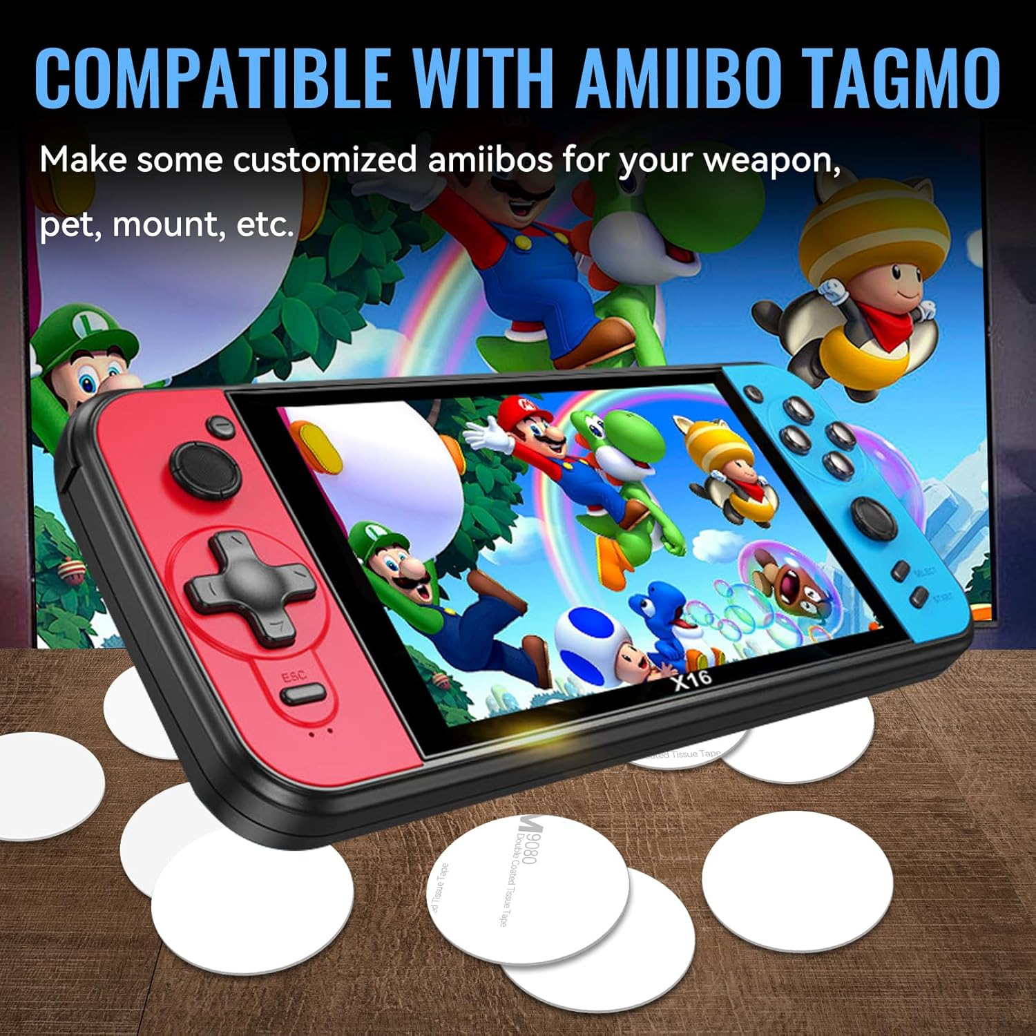 30 Pcs NFC Tags Stickers Ntag215 Blank NFC Coin Cards Rewritable NFC Stickers round with Adhesive Back, Compatible with Android Iphone and NFC Enabled Devices image number 1