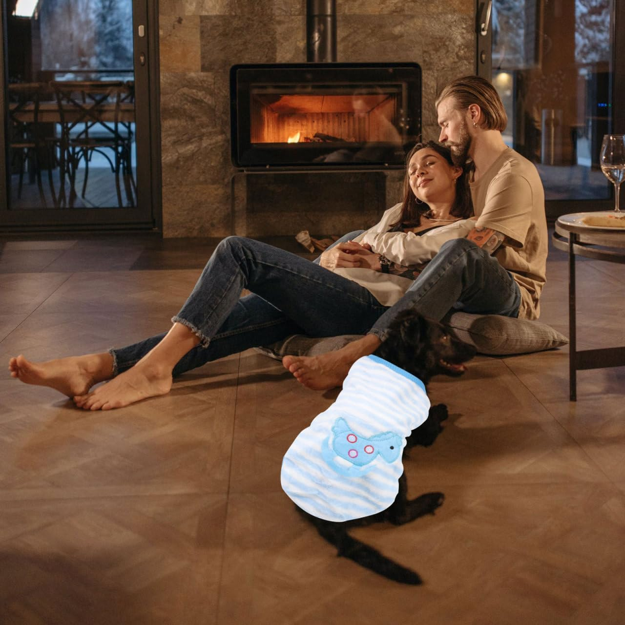 4Pcs Flannel Small Dog Clothes Winter Mini Warm Vest for Chihuahua and Other Small Pets - Mixed Style Pet Apparel Costume (XXS) image number 2