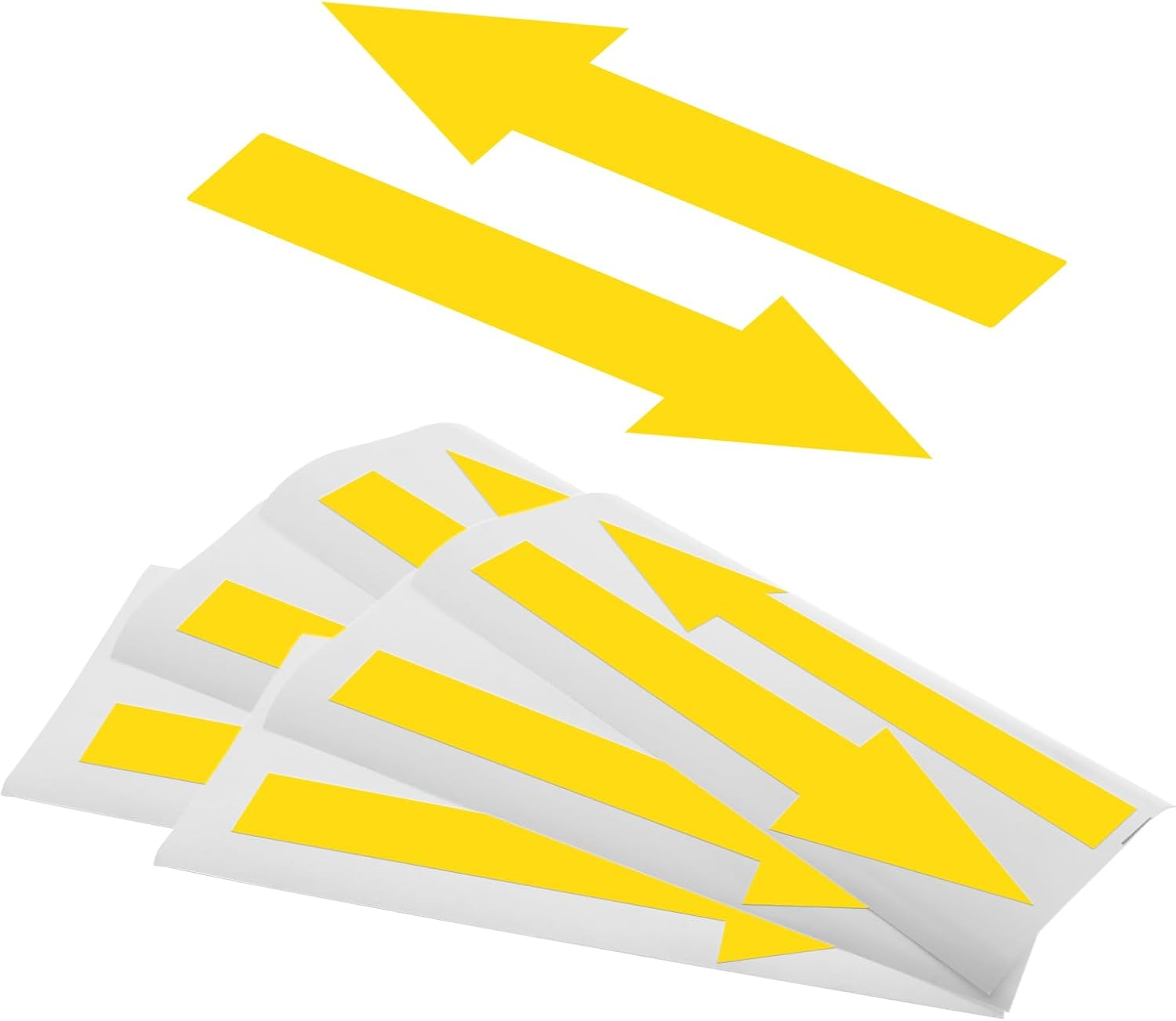 Joyangy 8 X 2 Inch Black Arrow Sign Stickers, 12 Pack Waterproof PVC Removable Self Adhesive Floor Decals, Wall Marking Arrow Signs for Road Instructions image number 6