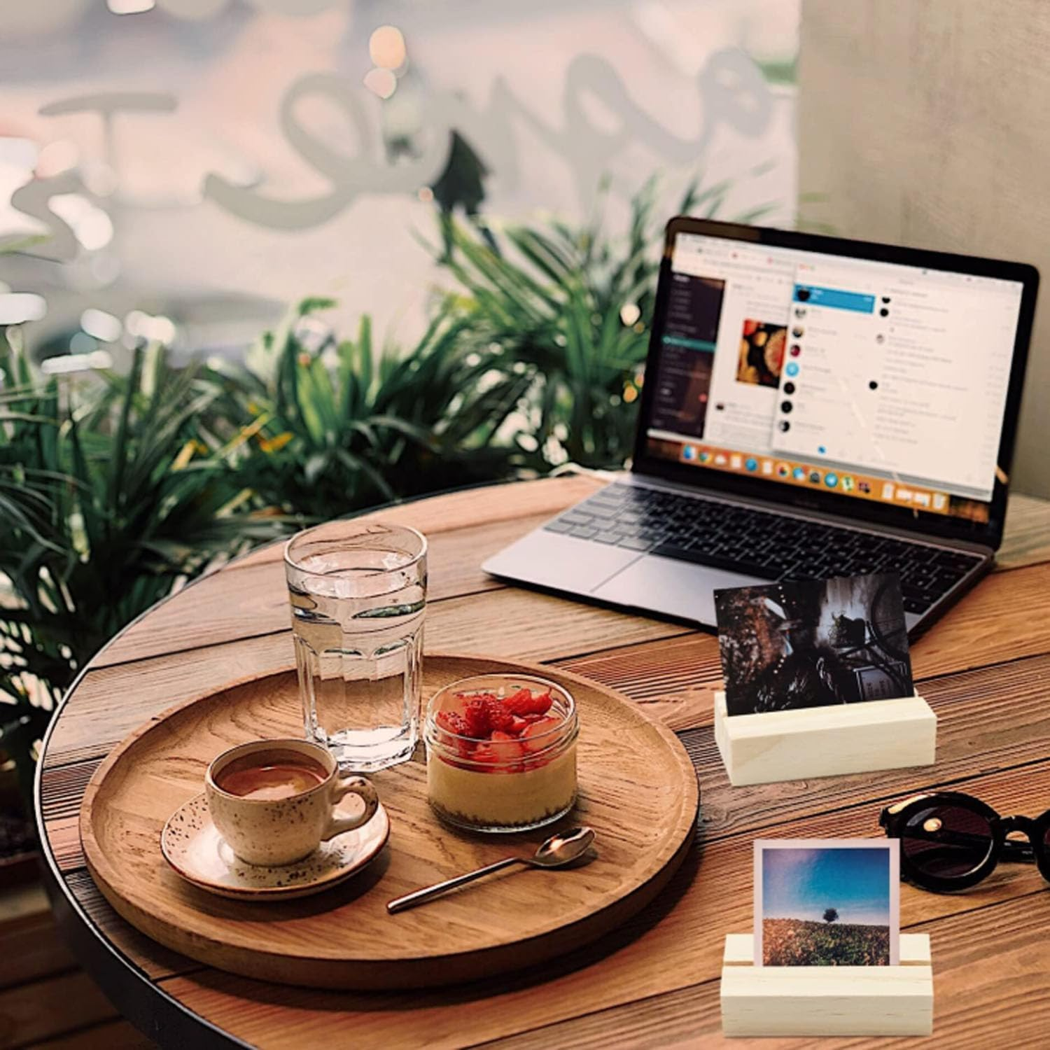 20Pcs Wooden Name Card Holder, Double Sided Display, Name Card Holder, Photo Holder, Table Number Holder, Wedding Party Event Decoration image number 3