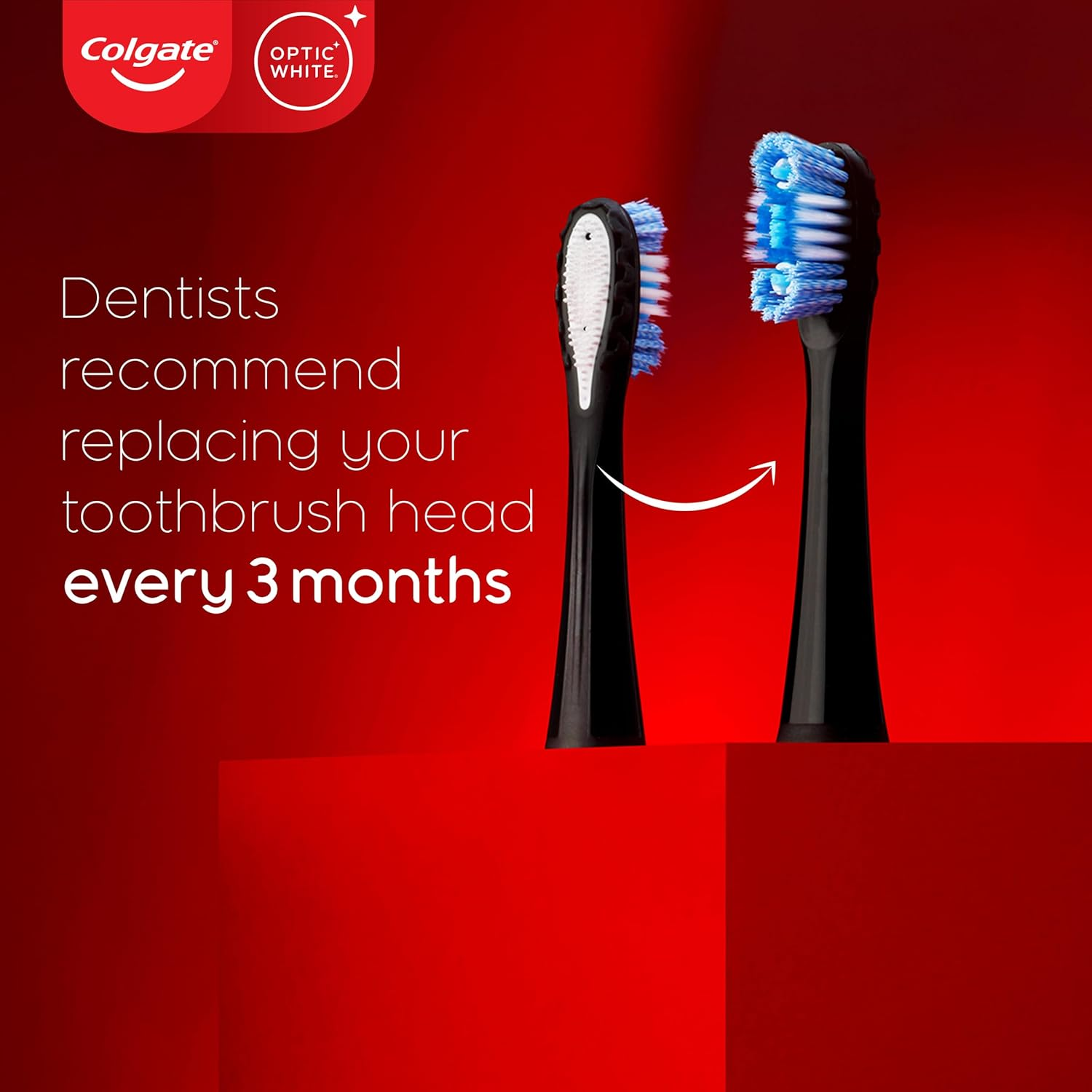 Colgate Optic White Powered Toothbrush Soft Refill 2 Pack