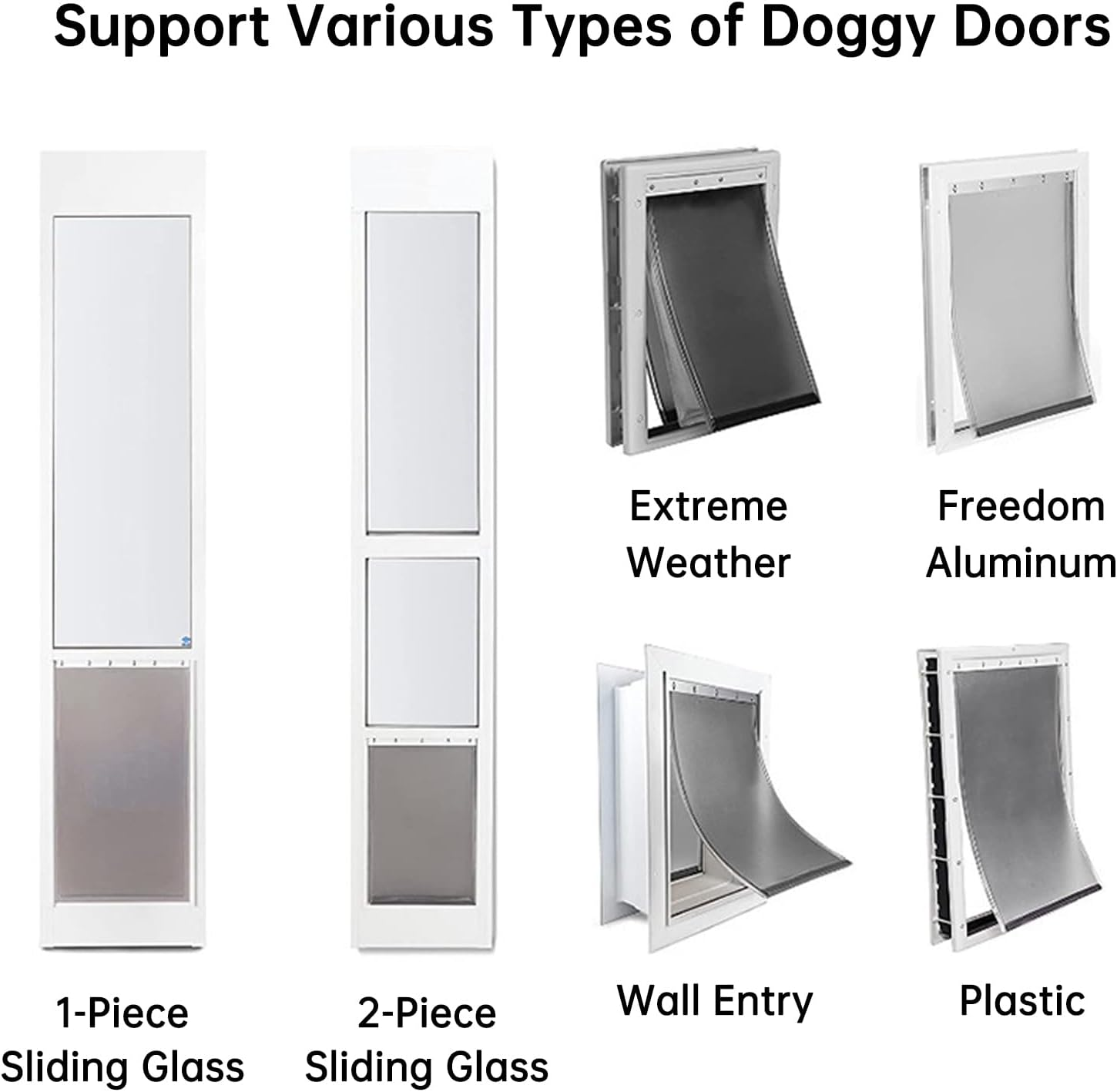 Medium Dog Door Replacement Flap &ndash; 12 7/8'' &times; 8 1/8'' &ndash; Heavy-Duty Weatherproof Vinyl &ndash; Universal Fit for Most Standard Pet Doors &ndash; No Warping, Easy Installation for Dogs & Cats image number 1