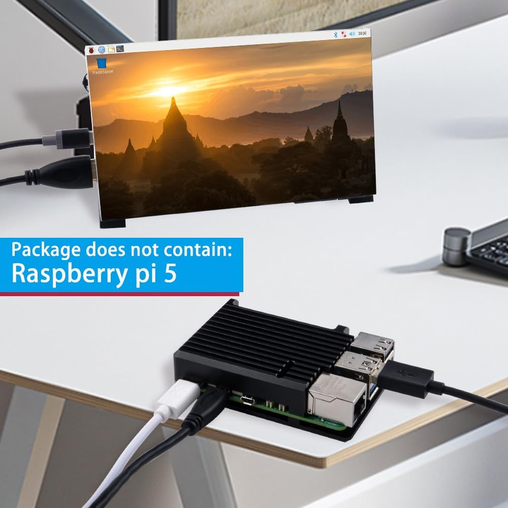 Geeekpi Heatsink Case for Raspberry Pi 5, Pi 5 Aluminum Alloy Armor Case, Pi 5 Passive Cooling Case for Raspberry Pi 5 4GB/8GB (Raspberry Pi NOT Included) image number 1