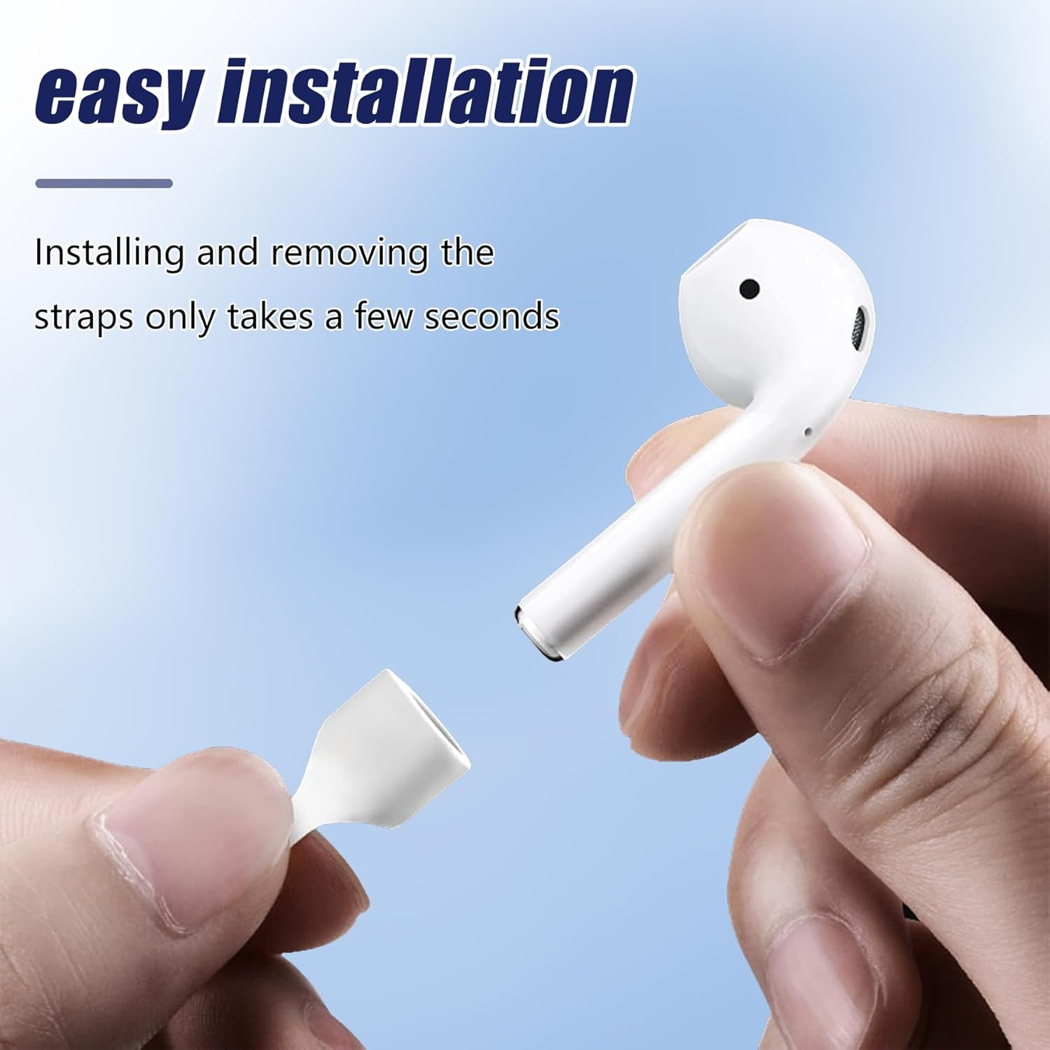 Magnetic Anti-Lost Straps for Airpods,Colorful Soft Silicone Sports Lanyard, Neck Rope Cord。2Pack image number 3