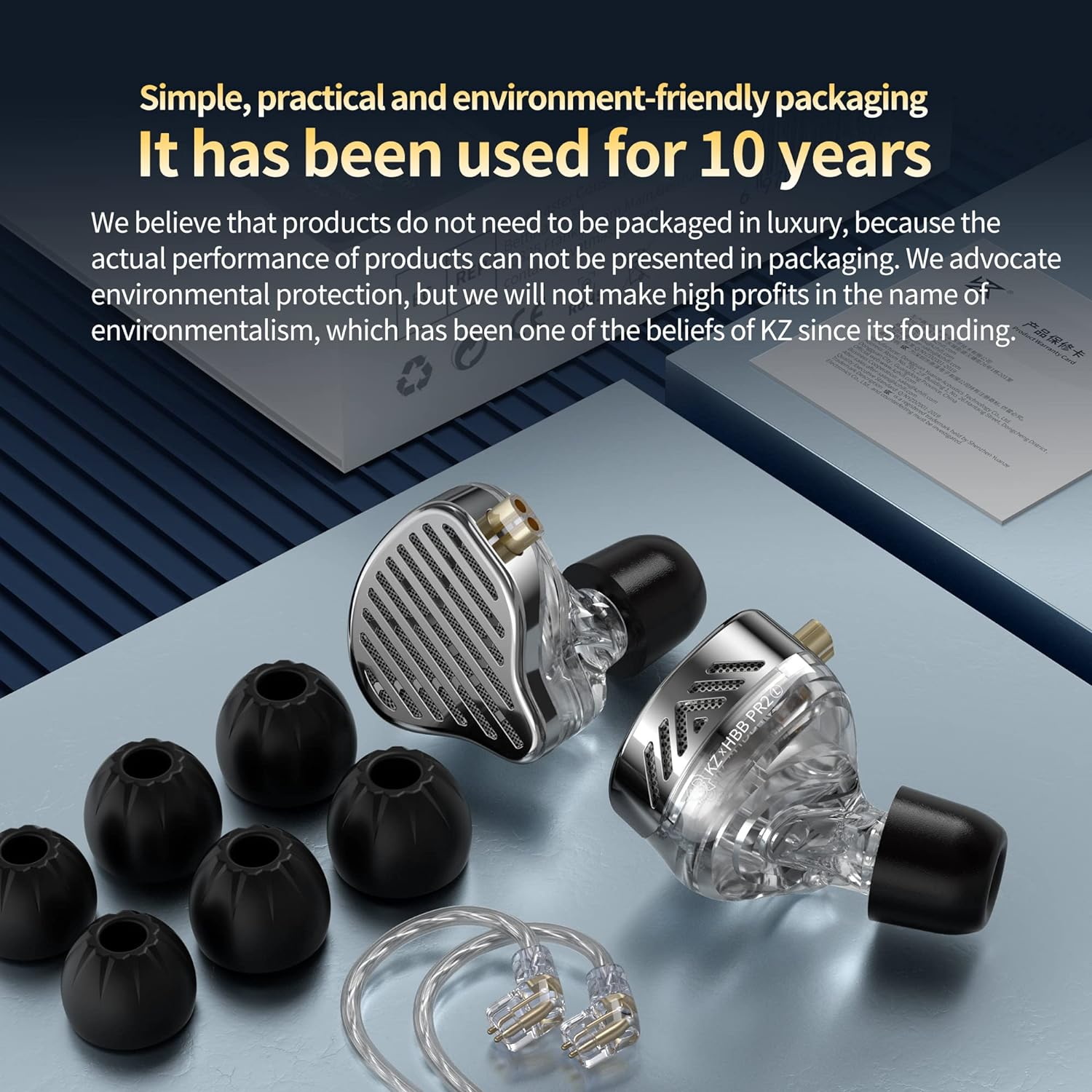 KZ X HBB PR2 in Ear Monitor Earphone,13.2Mm Planar Magnetic Driver In-Ear Wired Headphones Hifi IEM Earphones with Detachable 2Pins Cable for Musicians (Matte Black, No Mic)&hellip;&hellip; image number 5