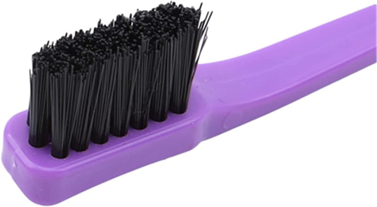 Hair Edge Brush Double-Sided Control 2-In-1 Edge Control and Hairbrush Comb Combination Pack for at Home and on the Move, Dark Purple Durable Processing image number 5