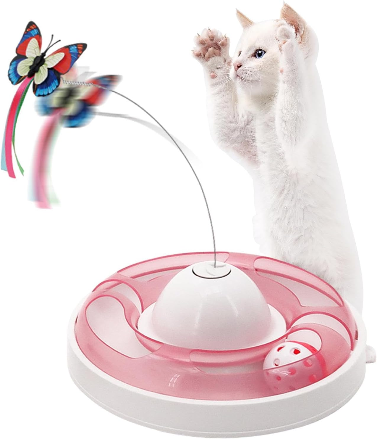 Cat Butterfly Toy - Safe Cat Interactive Toy Interactive Cat Toy,Automatic Kittens Toys, Cat Toys for Indoor Cats, Kitten image number 3
