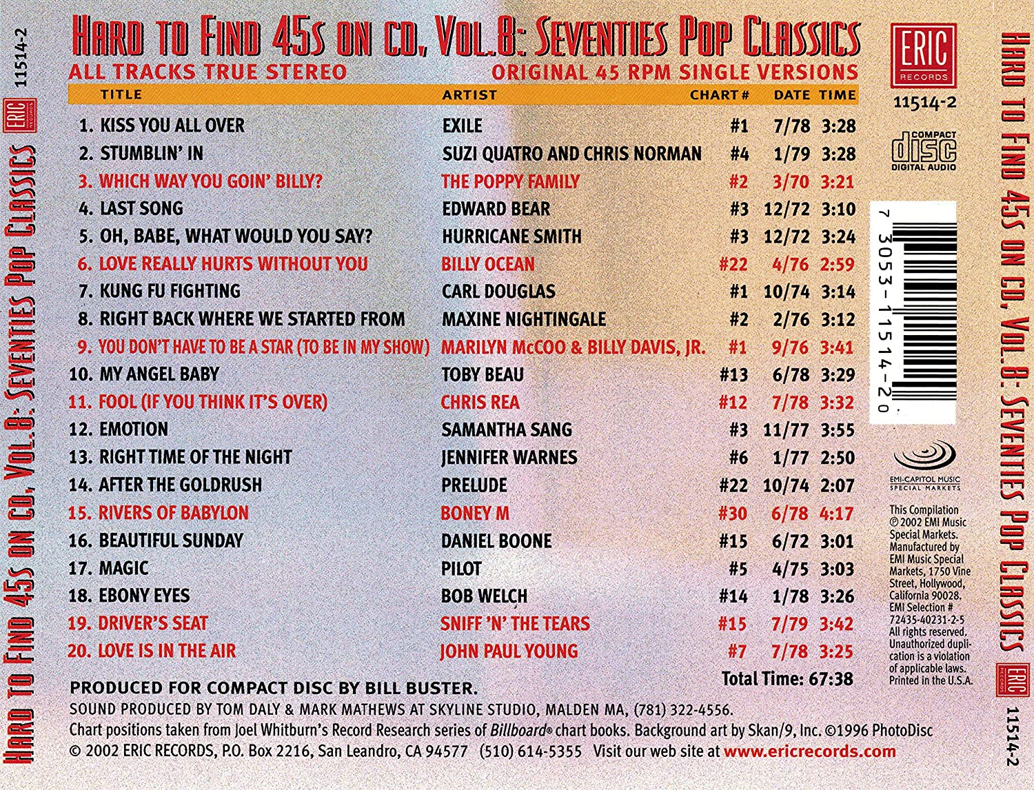 Hard-To-Find 45'S on Cd Vol.8: 70S Pop Classics image number 1