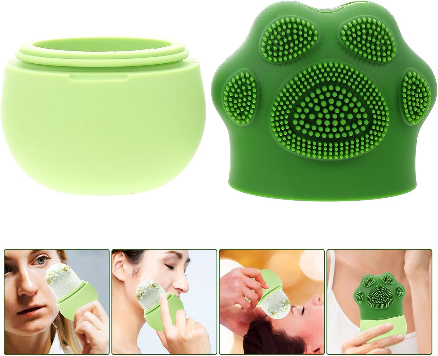 Zerodeko Facial Ice Roller Mold Silicone Face Ice Massager for Puffiness Relief and Pore Shrinking Compact Lightweight Beauty Tool for Home and Travel Skin Care