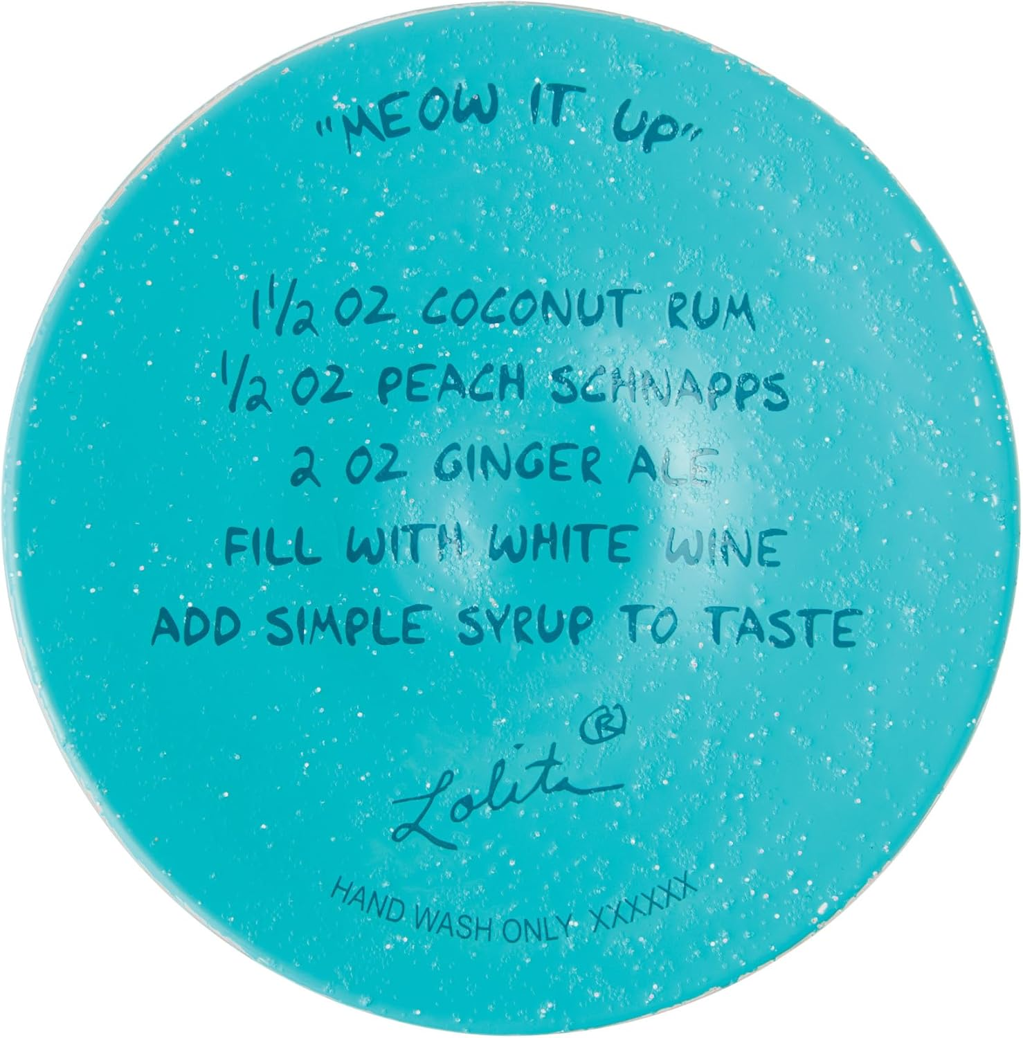 Enesco Lolita Meow It up Cats and Hearts Hand-Painted Artisan Wine Glass, 15 Ounce, Multicolor image number 2