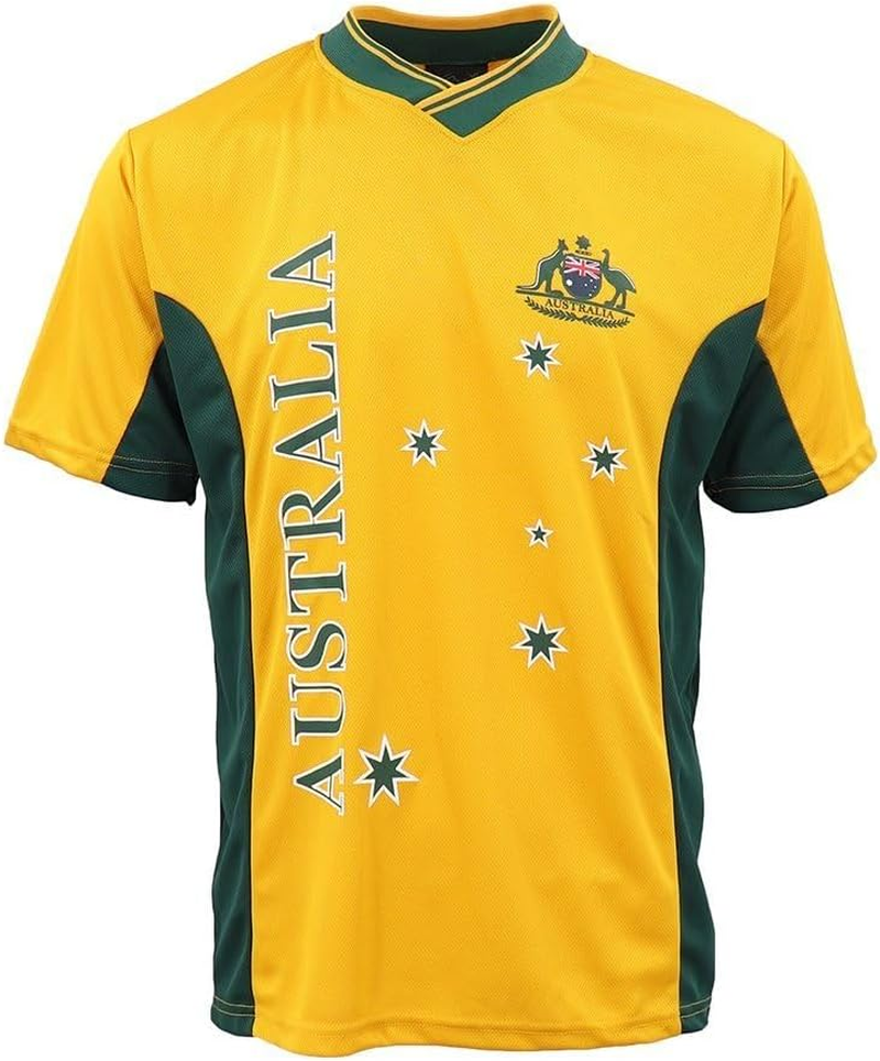 Adults Men'S Sports Soccer Rugby Jersy T Shirt Australia Day Polo Souvenir
