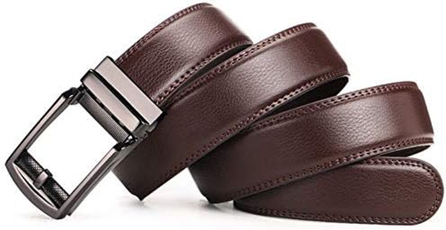 Ariv Hommey Men'S Genuine Leather Belt Adjustable Waistband and Cuttable Length | Steel Auto-Lock Buckle | Durable Everyday Use for Casual & Office - Black image number 4