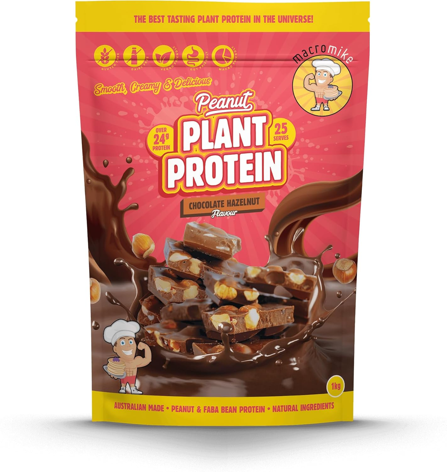 Macro Mike Chocolate Hazelnut Peanut Plant Protein 1 Kg image number 1