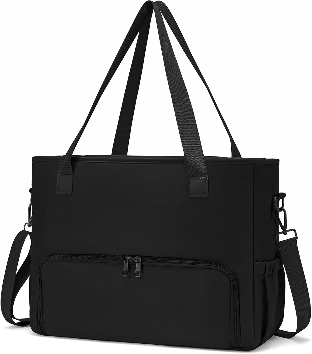 SIMTWO Lunch Tote Bag for Women, 15.6 Inch Work Bag with Lunch Compartment Insulated, Women&rsquo;S Lunch Bag Tote for Work, Versatile Nylon Lunch Box for Office, Travel, Teacher, Beach, Camping - Khaki image number 2