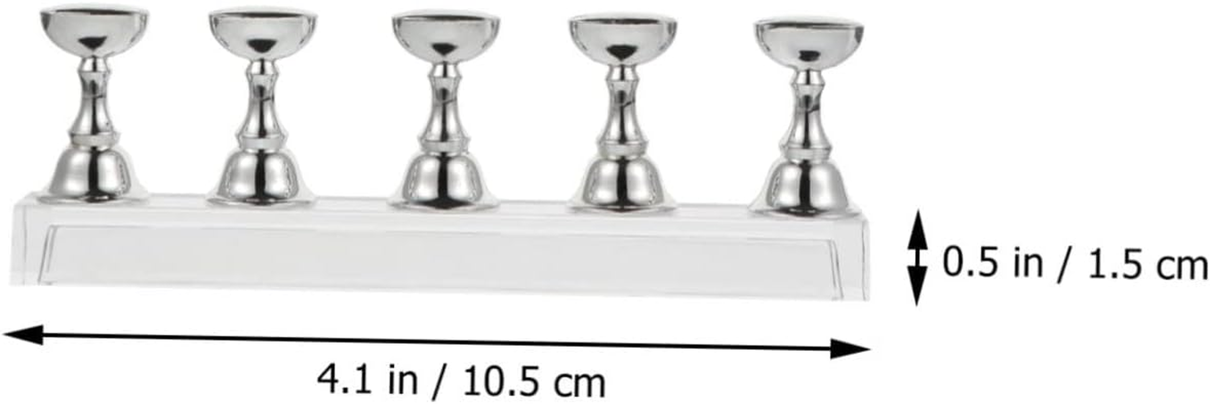 WOFASHPURET Acrylic Display Stand for Manicure Practice 4Pcs Nail Art Checkerboard Holder Professional Nail Display Rack and Enthusiasts image number 4