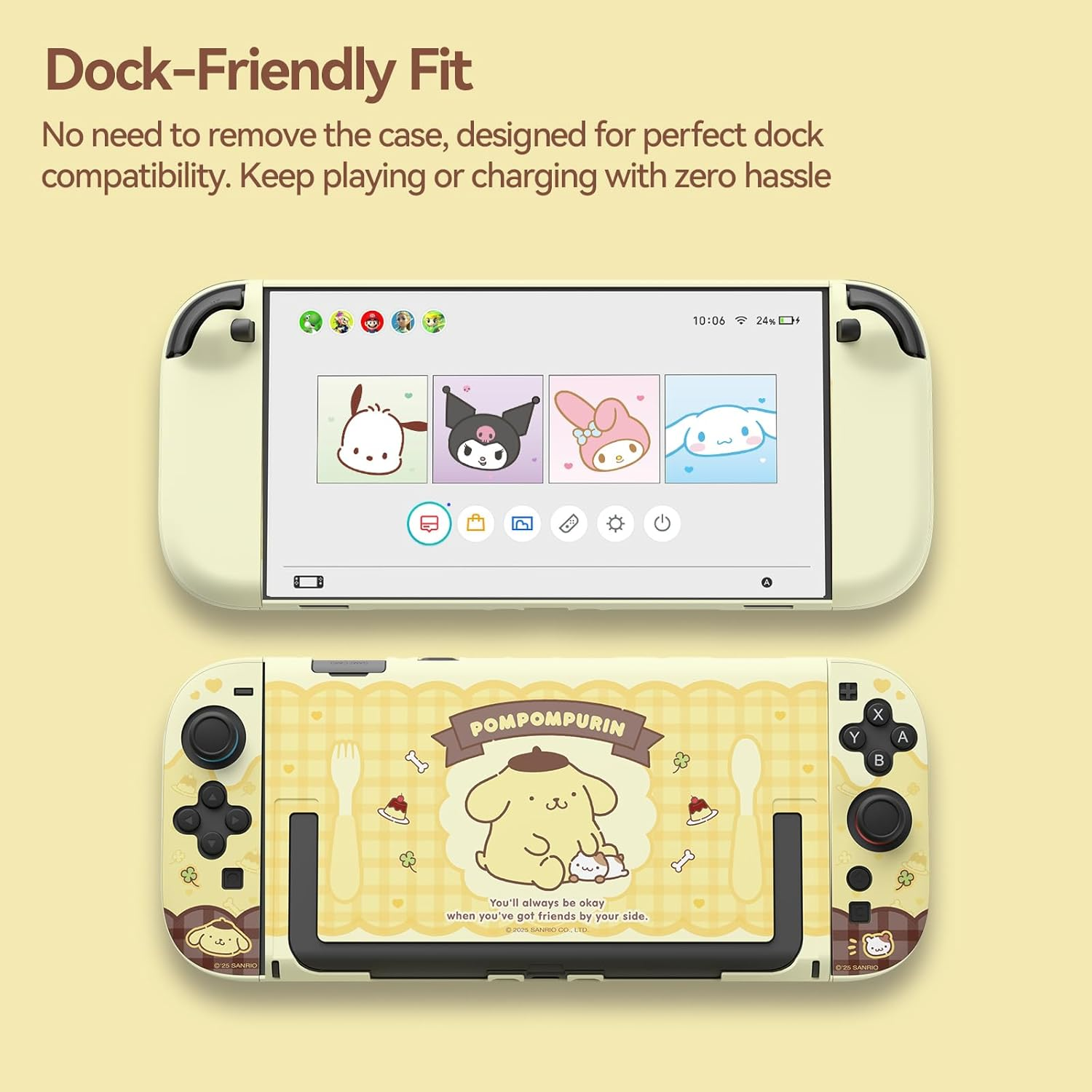 Kuitmor Dockable Case for Nintendo Switch 2 Model 2025, Slim Hard PC Scratch&Shock Protection Cover Compatible with Switch 2 Accessories - BDG image number 4