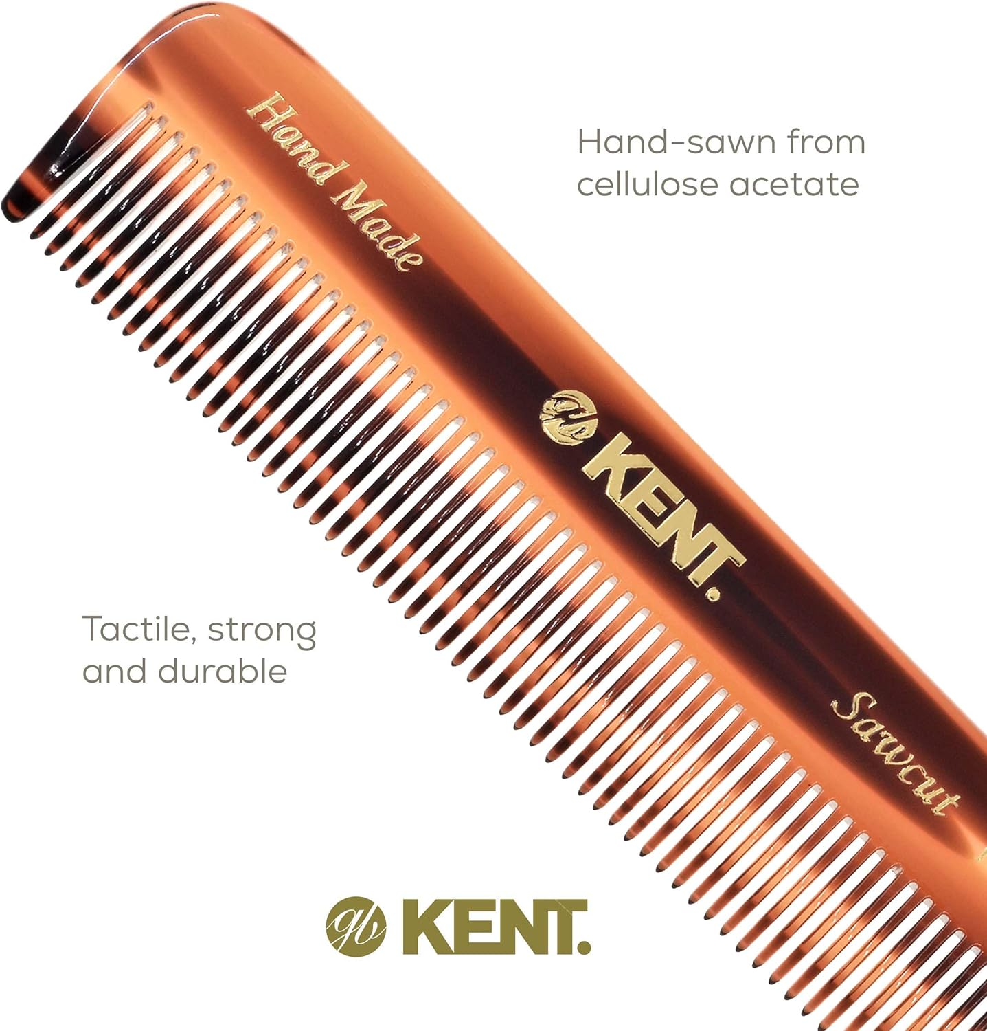 Kent FOT 4 1/2" 112Mm Handmade All Fine Pocket Comb for Styling Medium or Fine Hair (FOT 2-Pack) image number 2