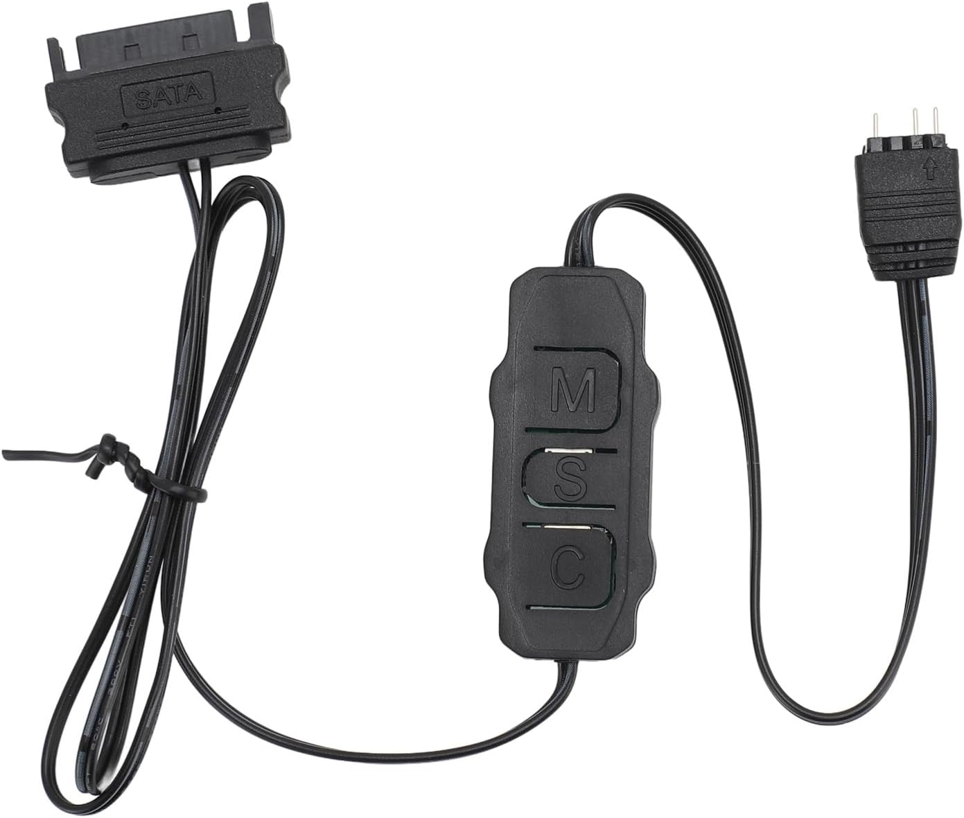 EVGATSAUTO ARGB Controller, 5V 3 Pin Power Supply Computer Hardware PC Components Desktop Accessories for PC Fans Coolers Light Strips (White)