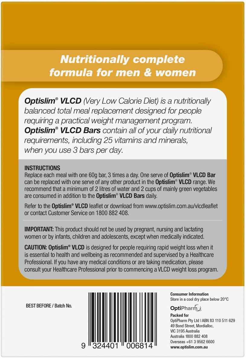 Optislim VLCD Peanut Butter Bar 5X60G image number 4