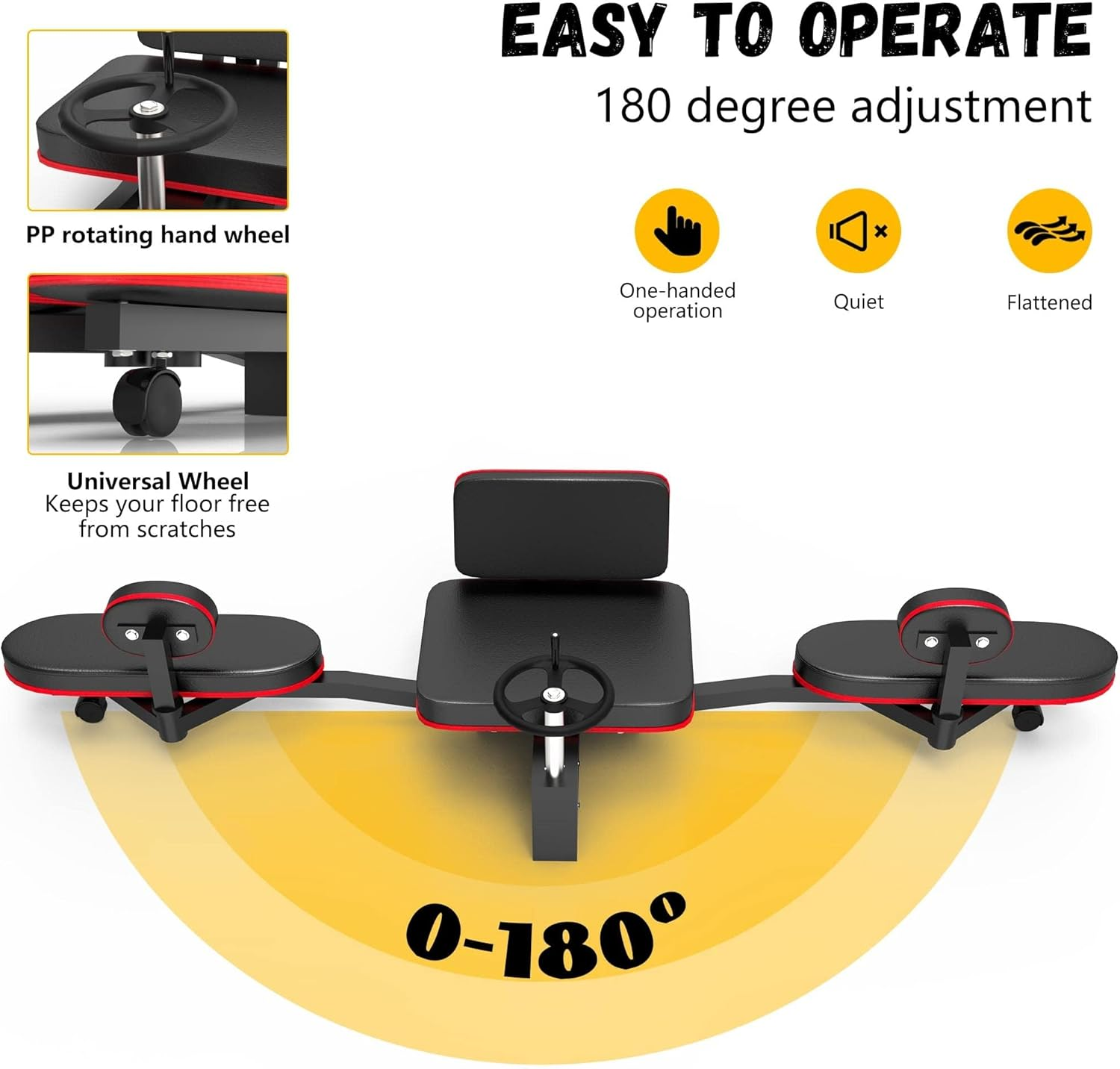 Leg Stretcher, 100Kg Stretch Machine, Heavy Duty Steel Frame Equipment Splits Machine, Leg Stretching Training Machine for Home Gym Split Machine Training Fitness with 6 Accessories image number 2