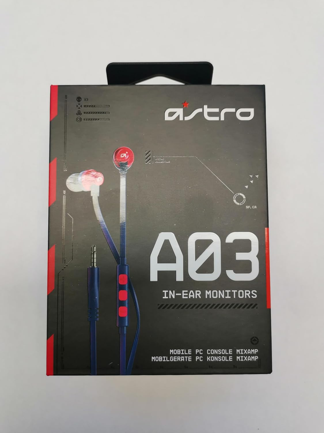 Astro Headset A03 A03 in Ear Blue and Red 3.5Mm (Earphone + Microphone) image number 4