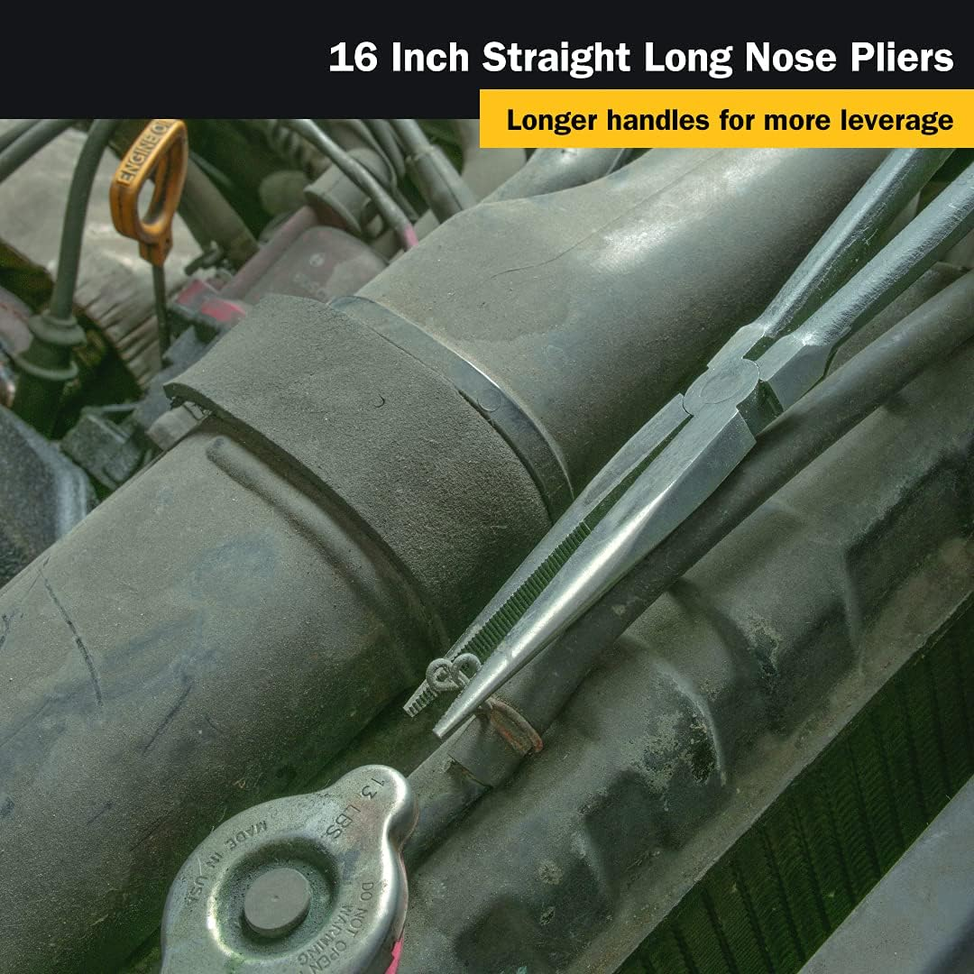 Titan 60781 16-Inch Straight Long Nose Pliers image number 3