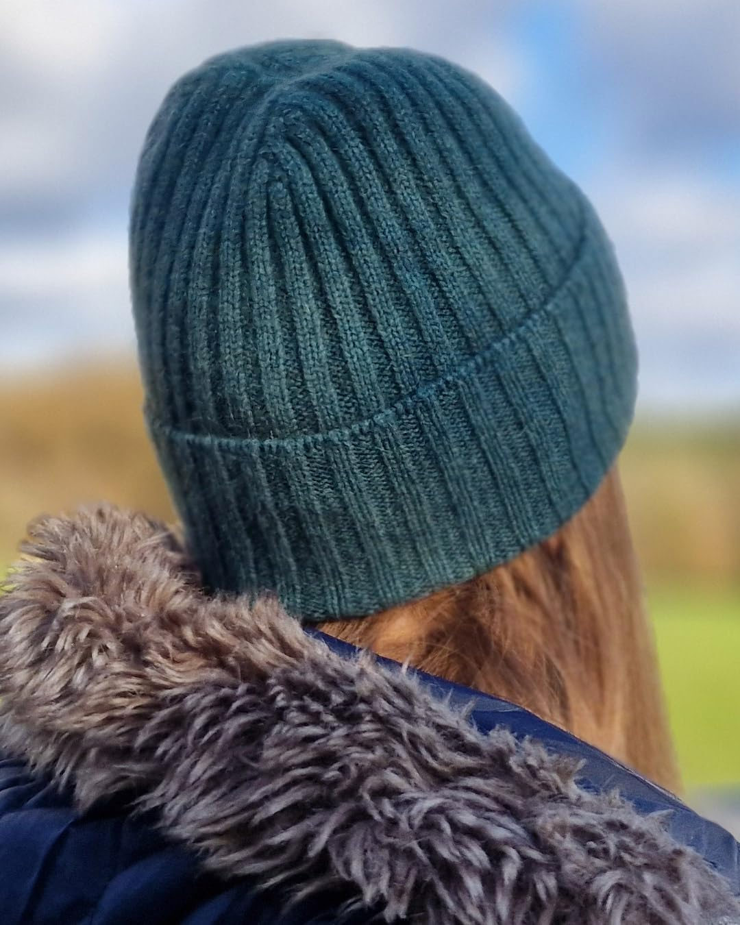 Native World Possum Merino Wool Women'S Rib Beanie Hat - Warm Soft Winter Beanie for Ladies - Gold image number 5