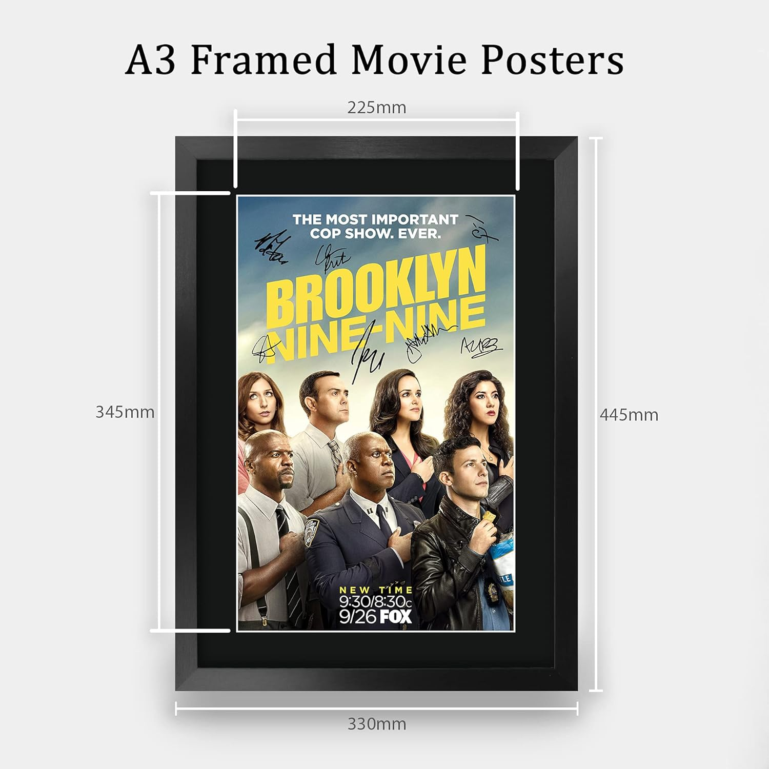 HWC Trading A3 FR Brooklyn Nine-Nine Andy Samberg Gifts Printed Signed Autograph Picture for TV Memorabilia Fans - A3 Framed image number 3